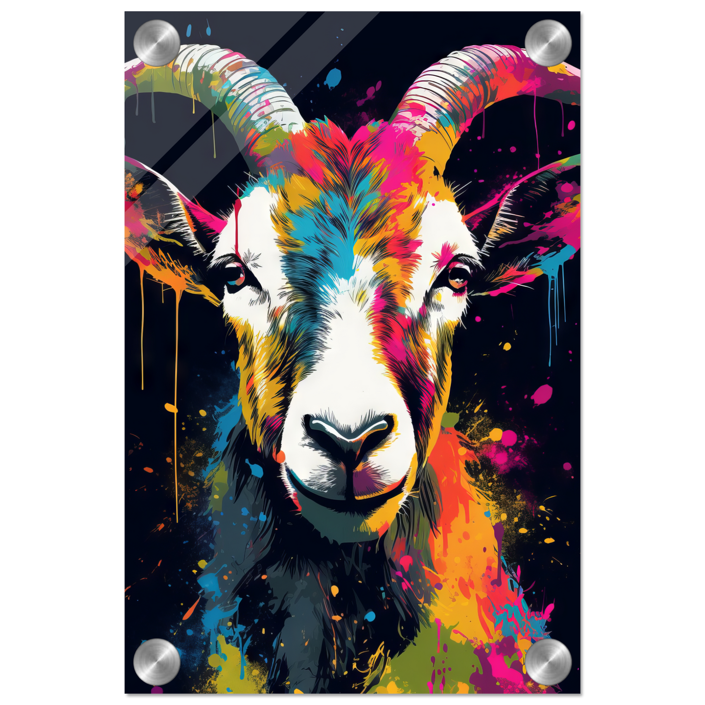 Ziegen Ziege (Pop-Art) (GOAT02)