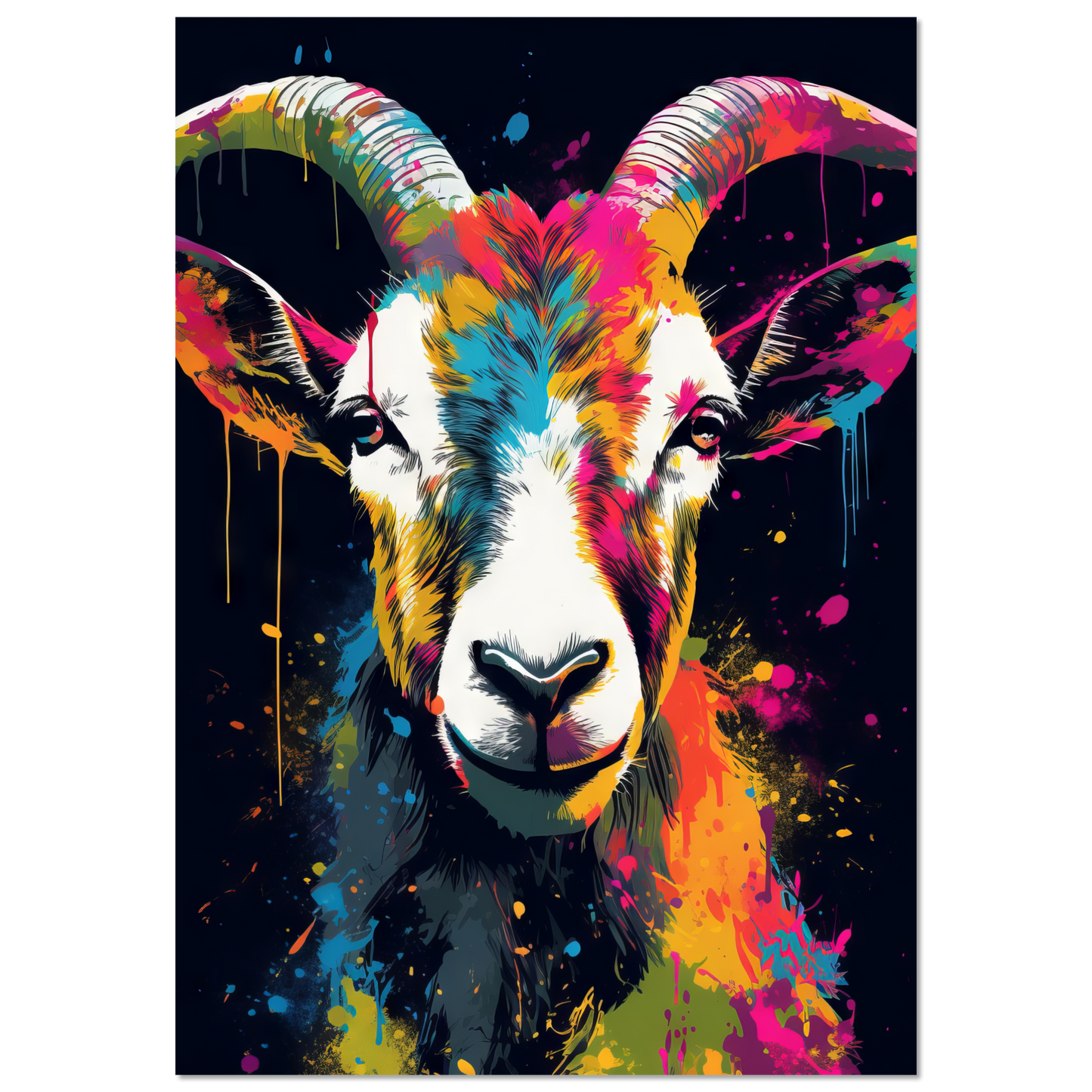 Ziegen Ziege (Pop-Art) (GOAT02)