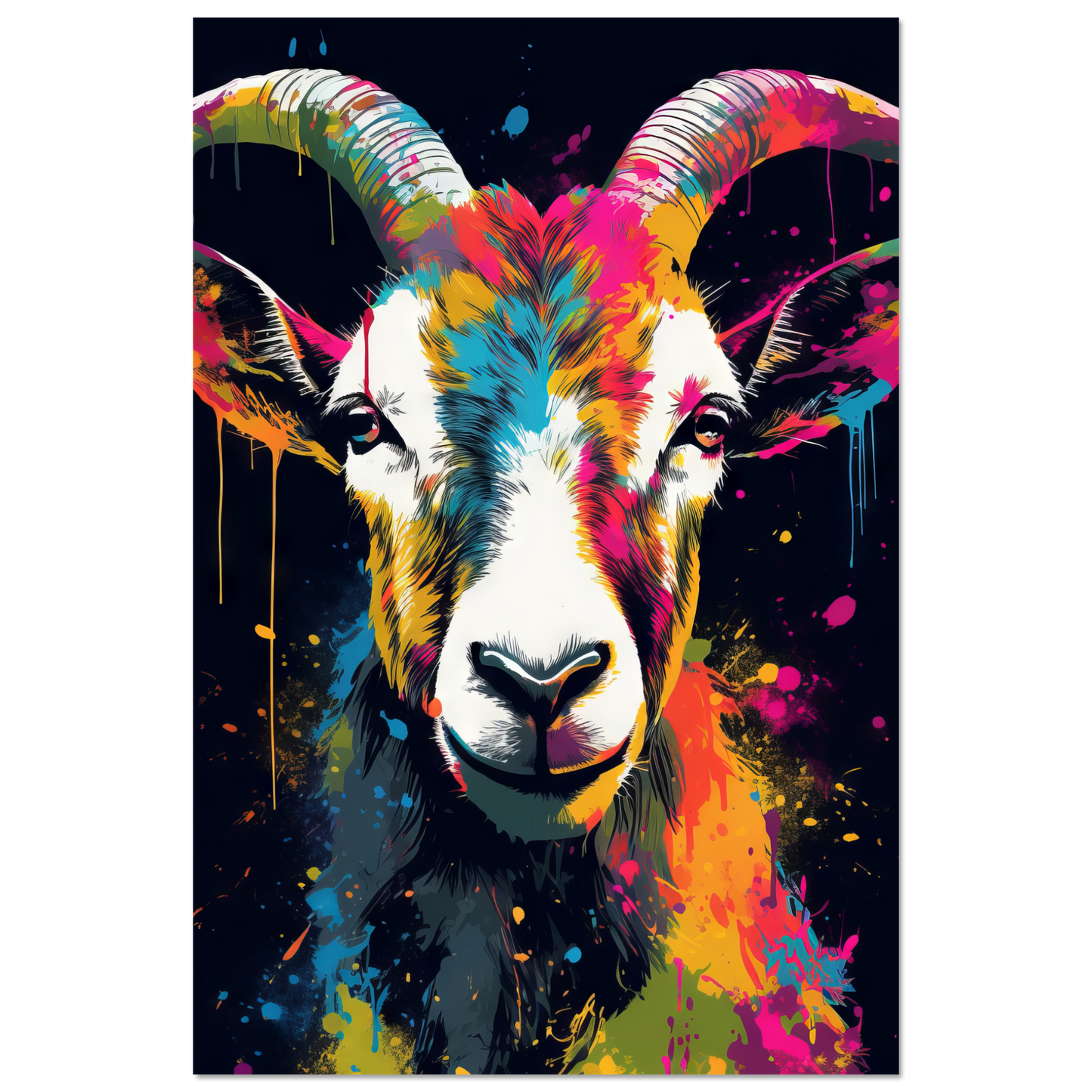 Ziegen Ziege (Pop-Art) (GOAT02)