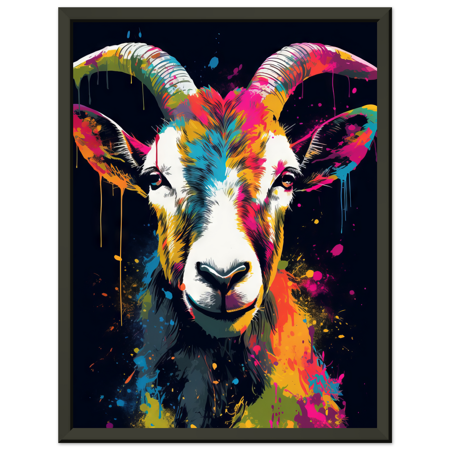 Ziegen Ziege (Pop-Art) (GOAT02)