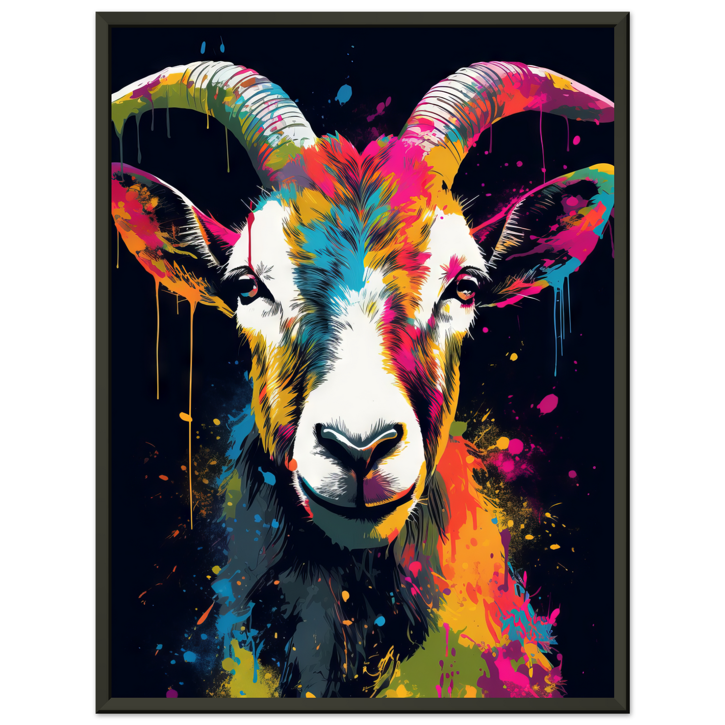 Ziegen Ziege (Pop-Art) (GOAT02)