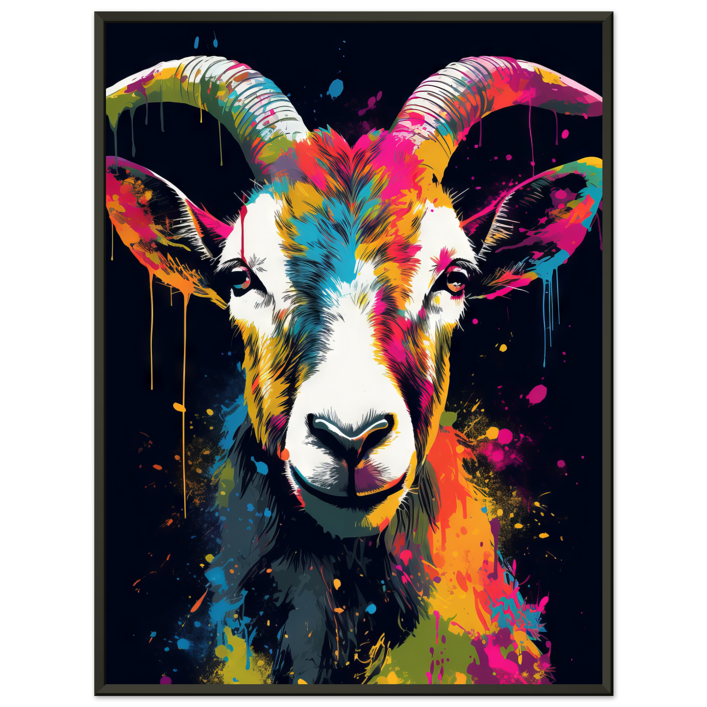 Ziegen Ziege (Pop-Art) (GOAT02)
