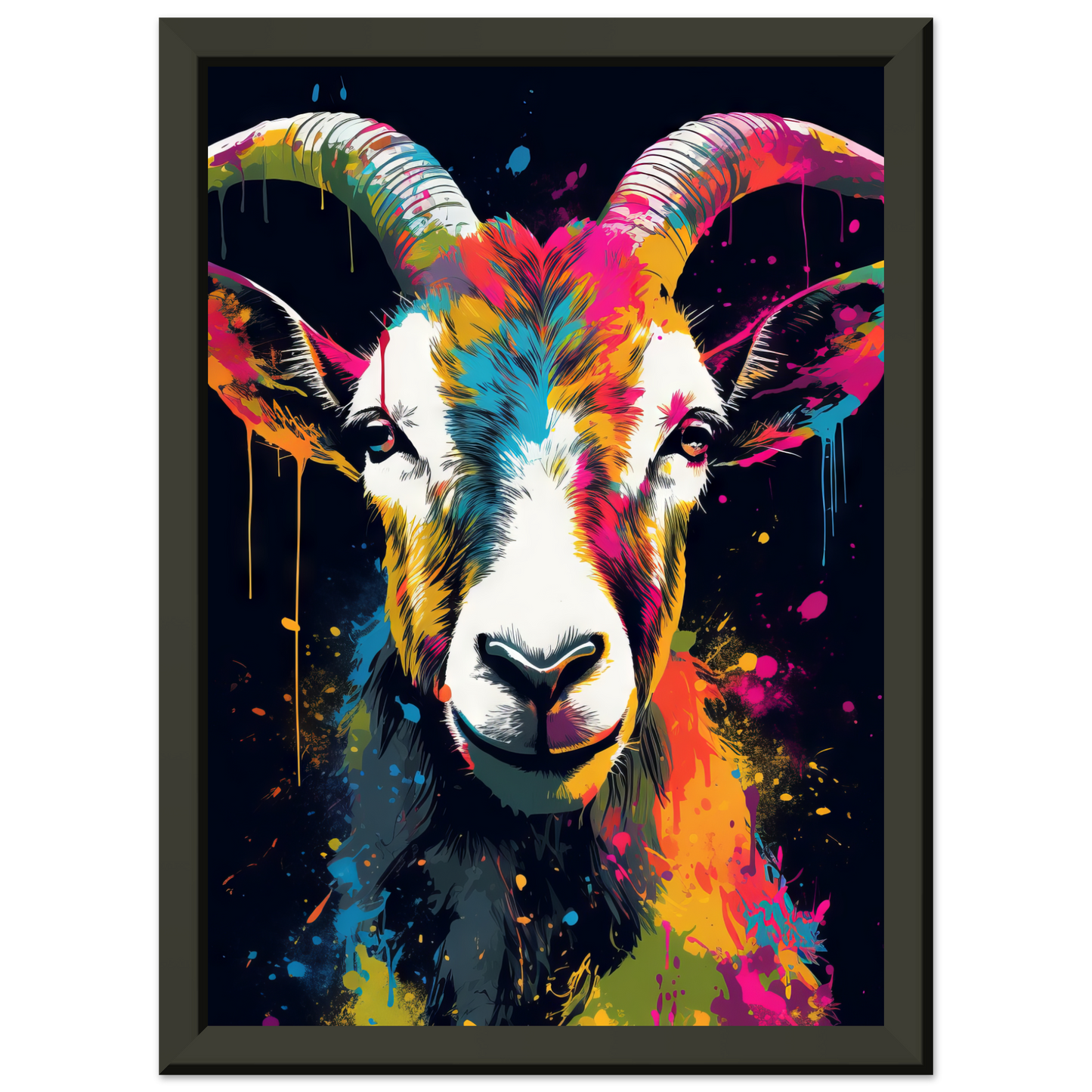 Ziegen Ziege (Pop-Art) (GOAT02)