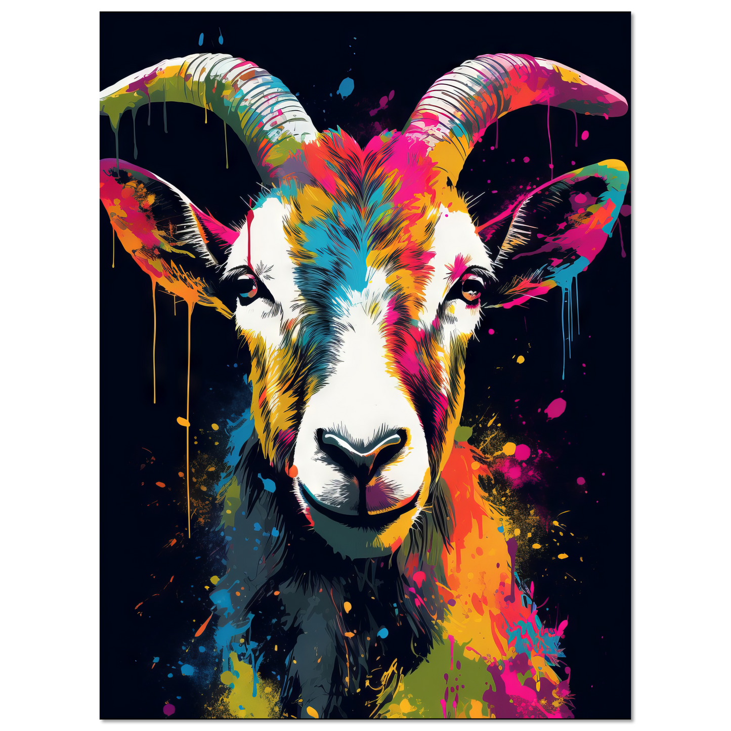 Ziegen Ziege (Pop-Art) (GOAT02)