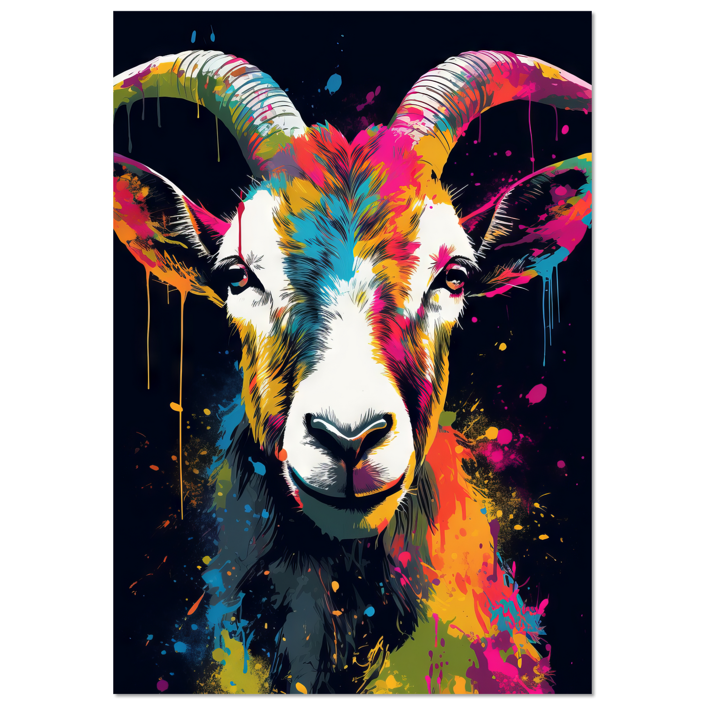 Ziegen Ziege (Pop-Art) (GOAT02)