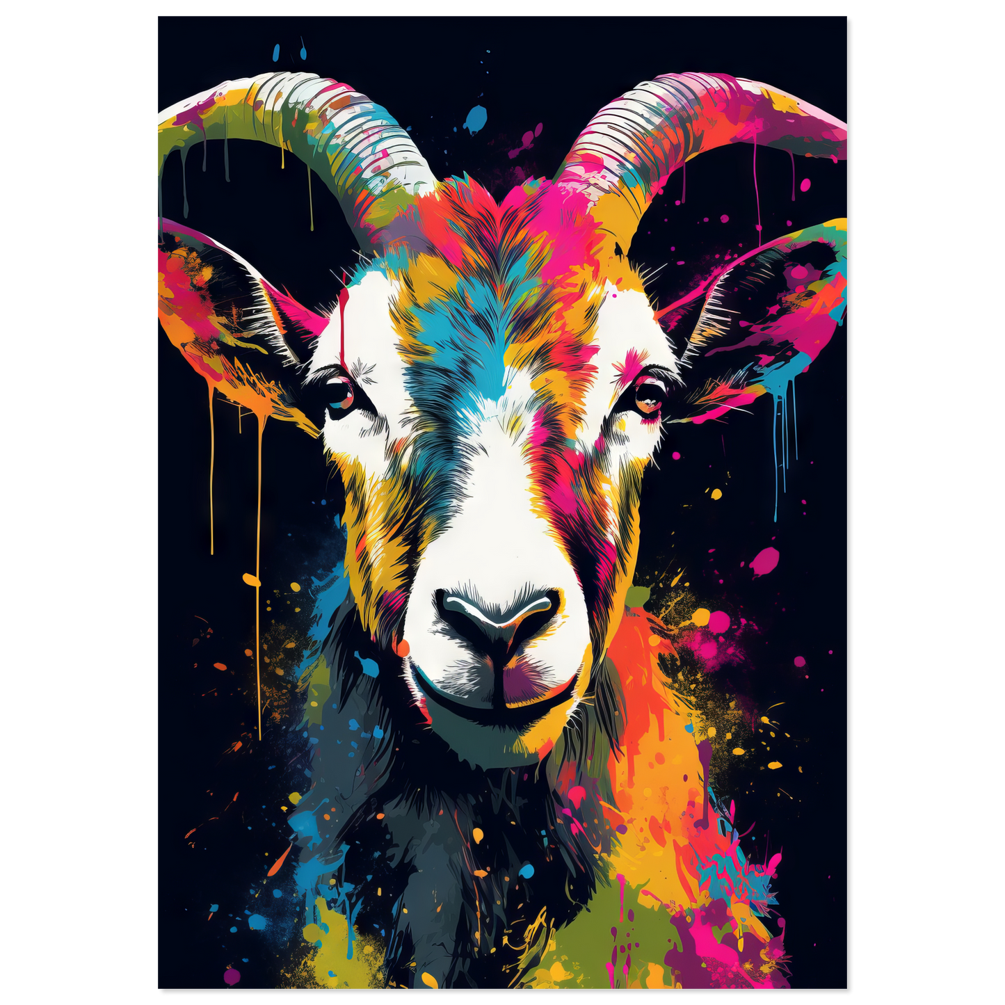 Ziegen Ziege (Pop-Art) (GOAT02)