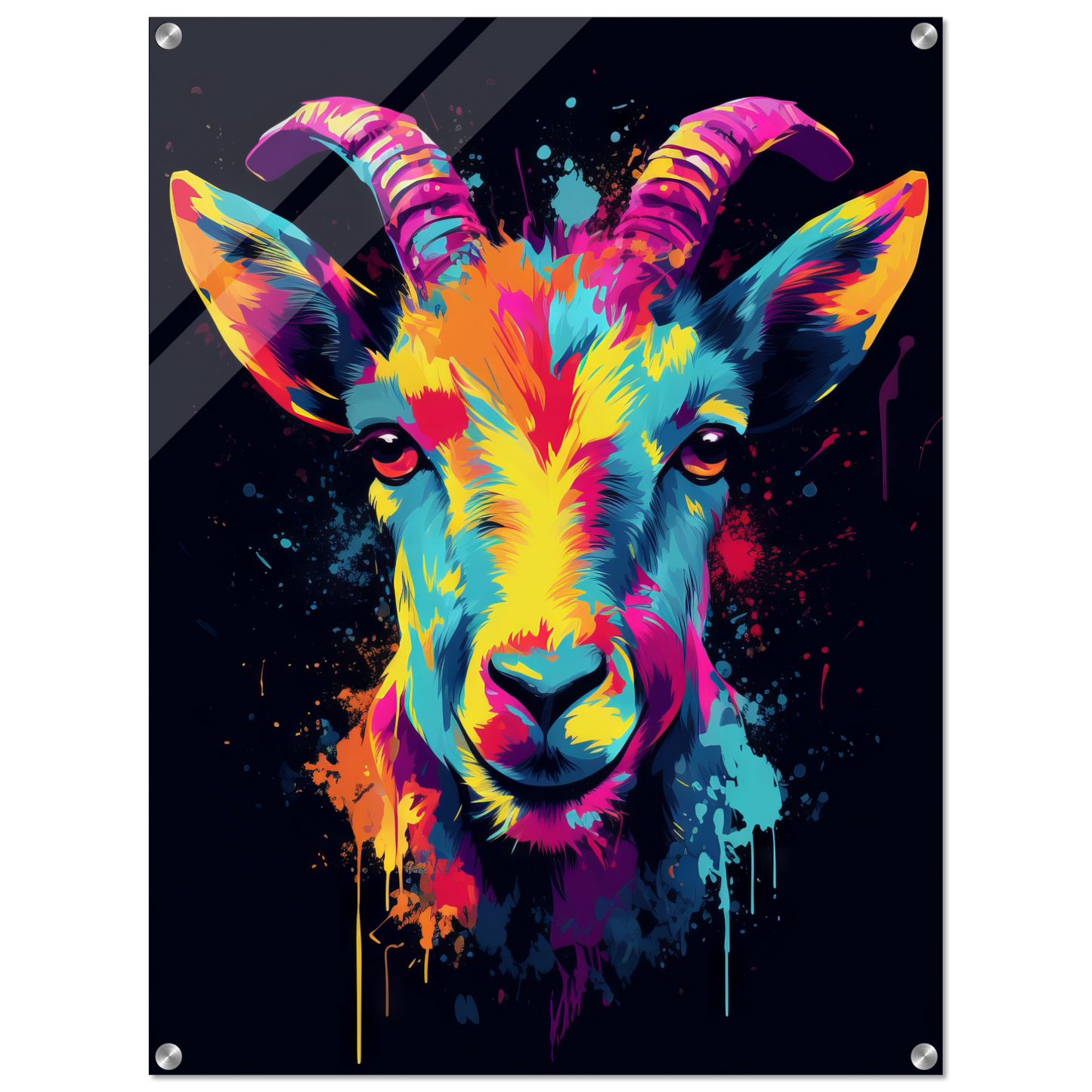 Ziegen Ziege (Pop-Art) (GOAT03)