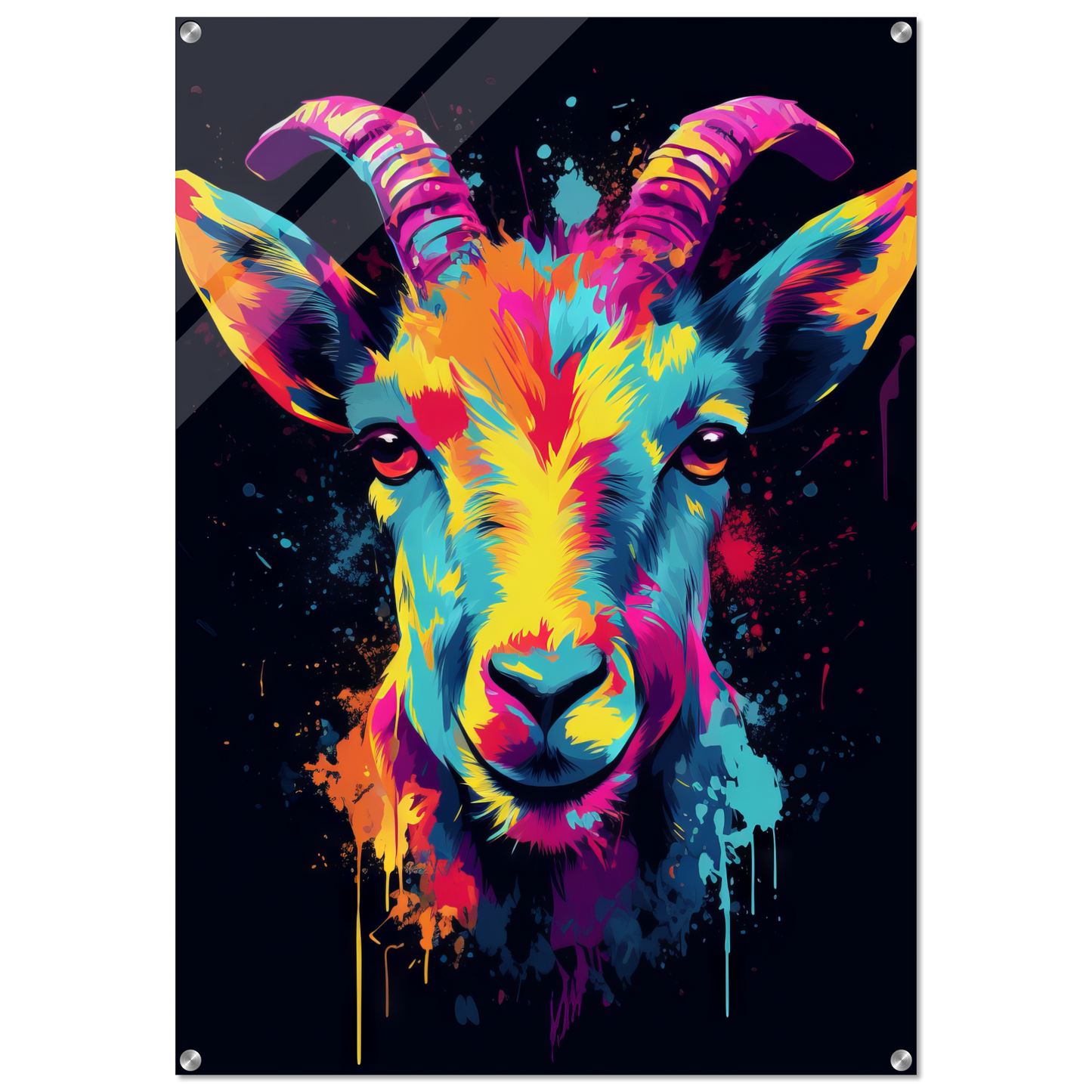Ziegen Ziege (Pop-Art) (GOAT03)