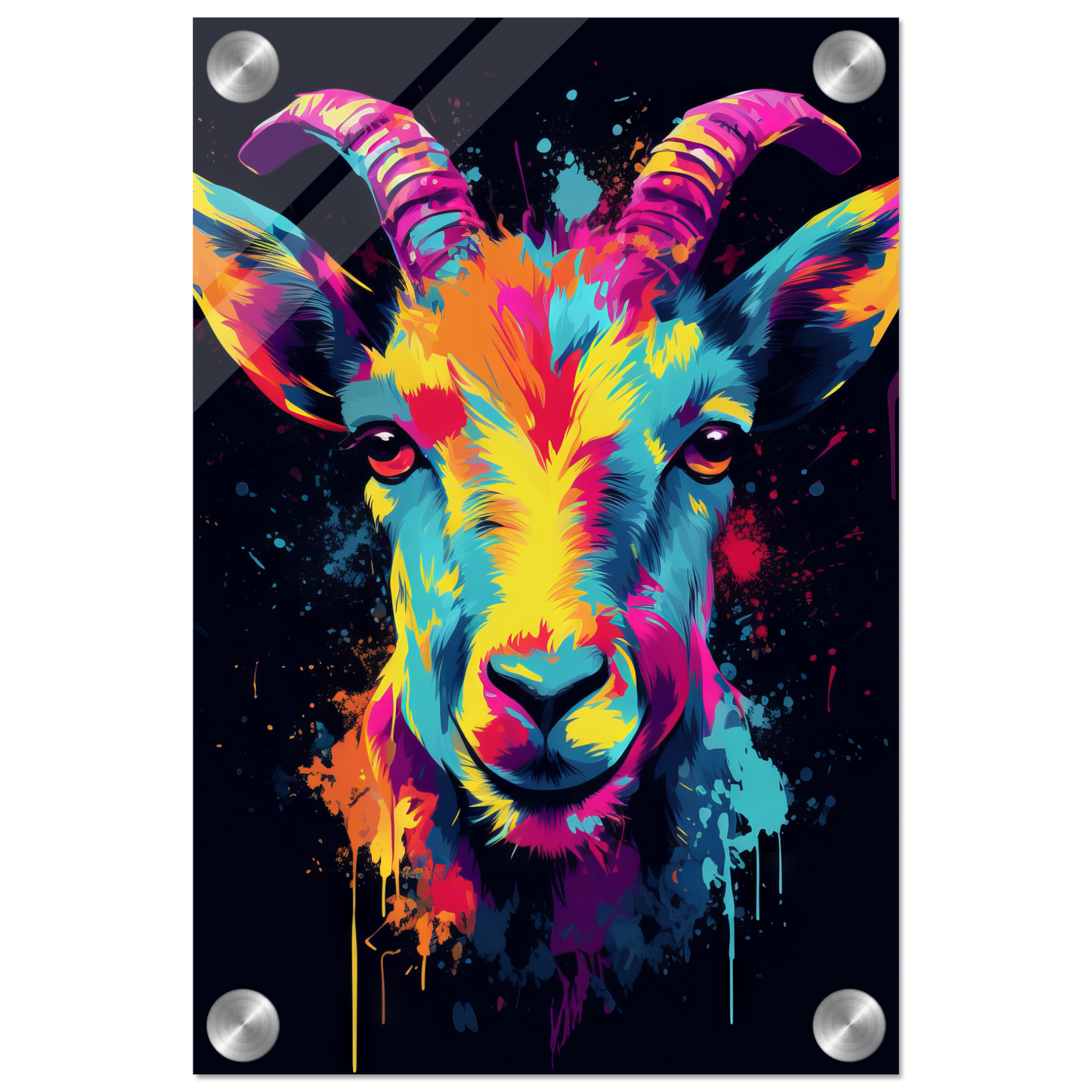 Ziegen Ziege (Pop-Art) (GOAT03)