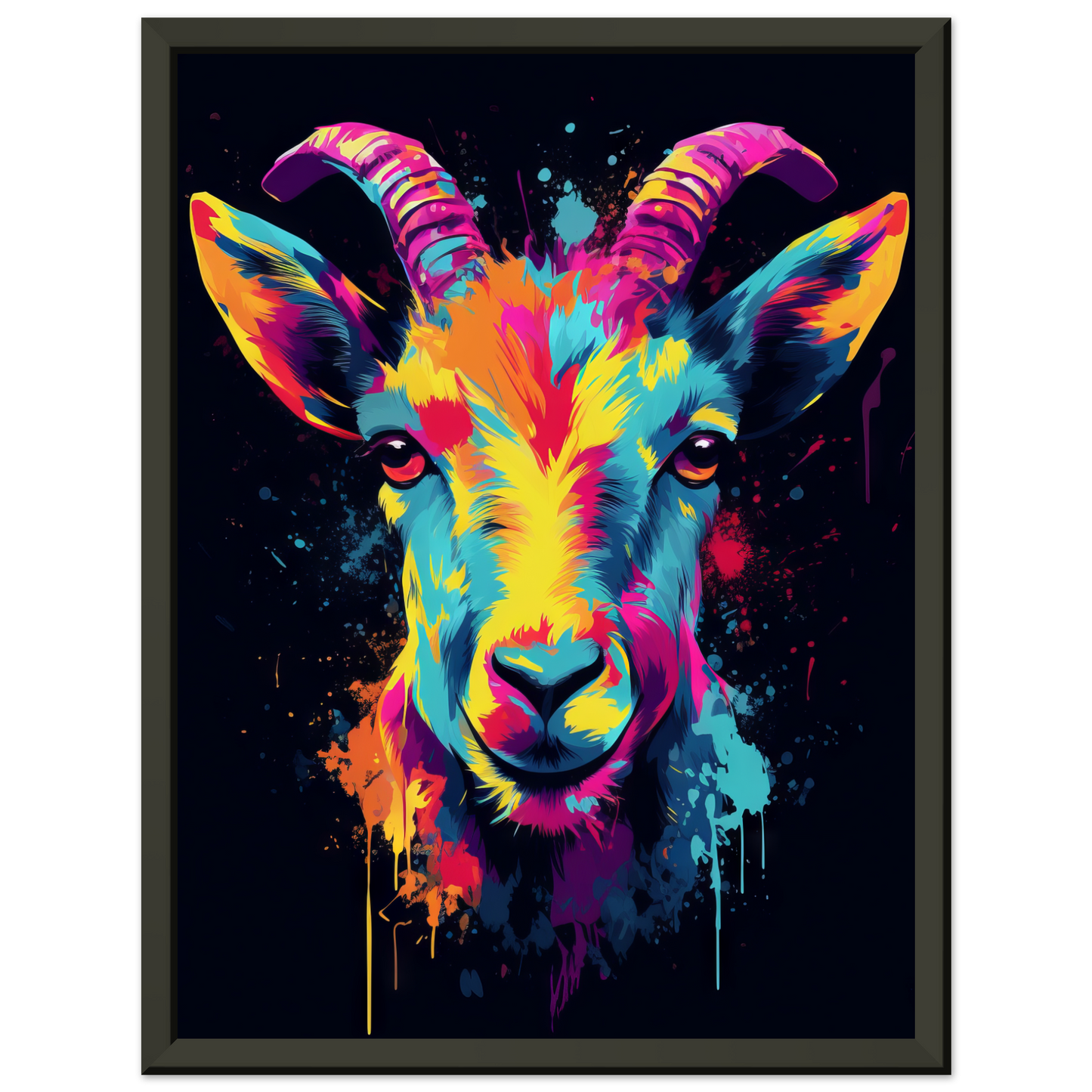 Ziegen Ziege (Pop-Art) (GOAT03)