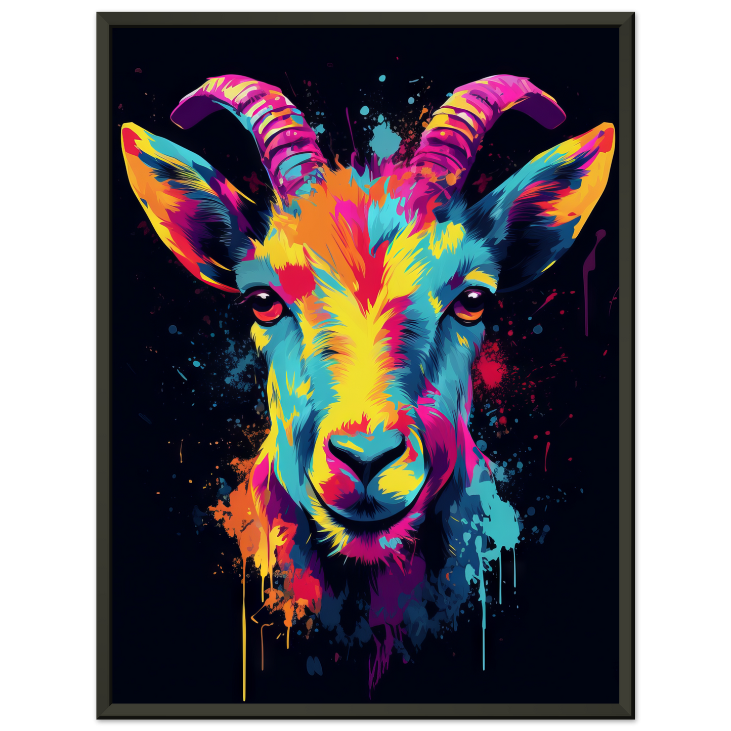 Ziegen Ziege (Pop-Art) (GOAT03)