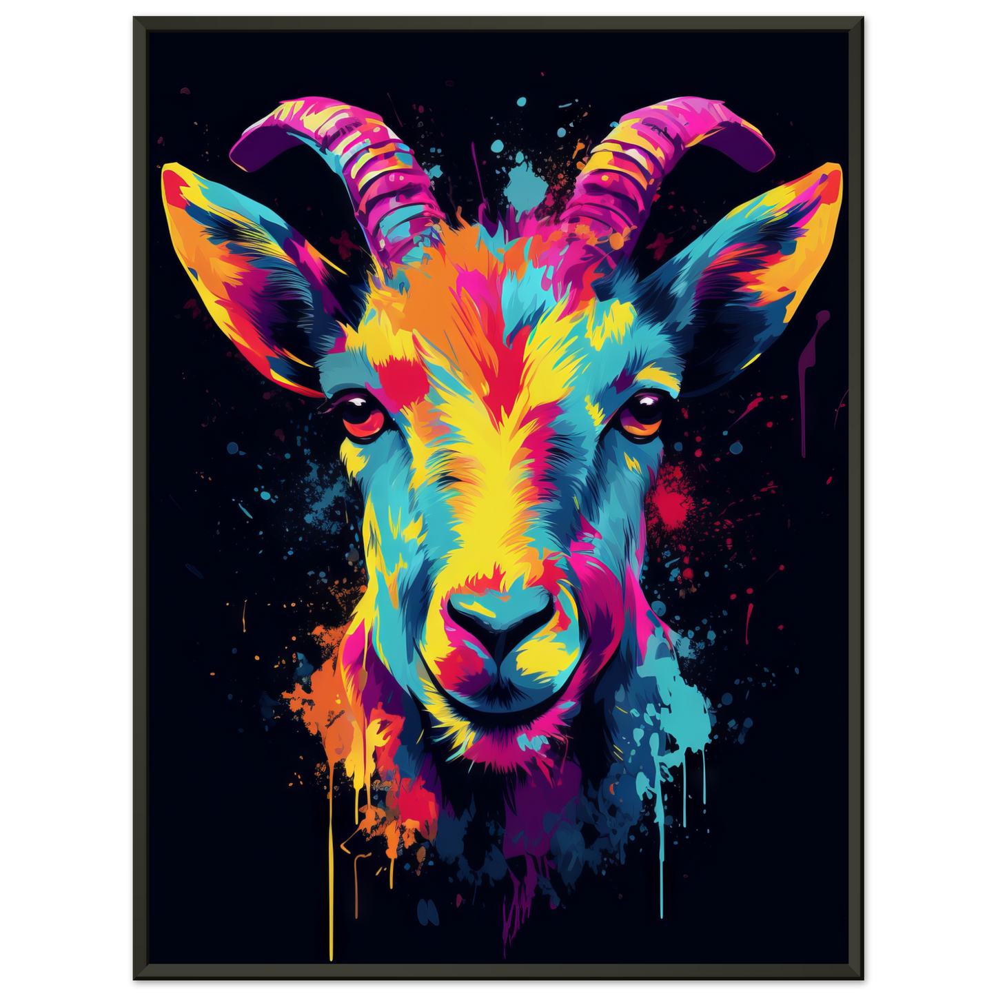 Ziegen Ziege (Pop-Art) (GOAT03)