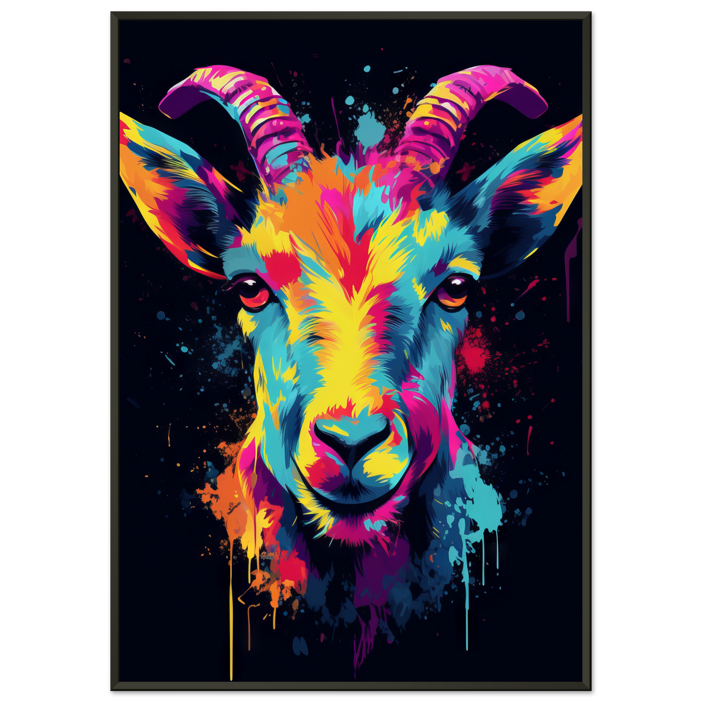 Ziegen Ziege (Pop-Art) (GOAT03)