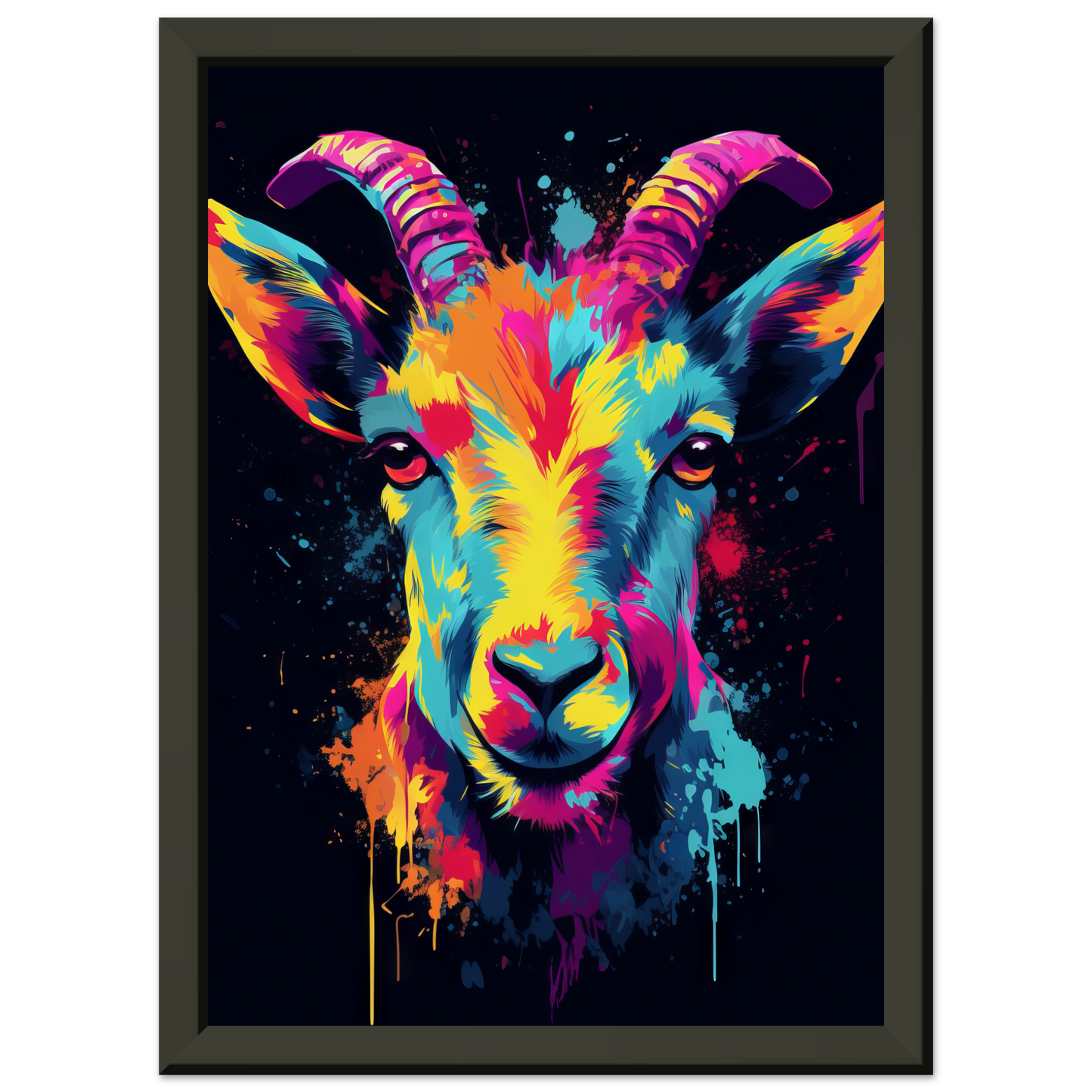 Ziegen Ziege (Pop-Art) (GOAT03)