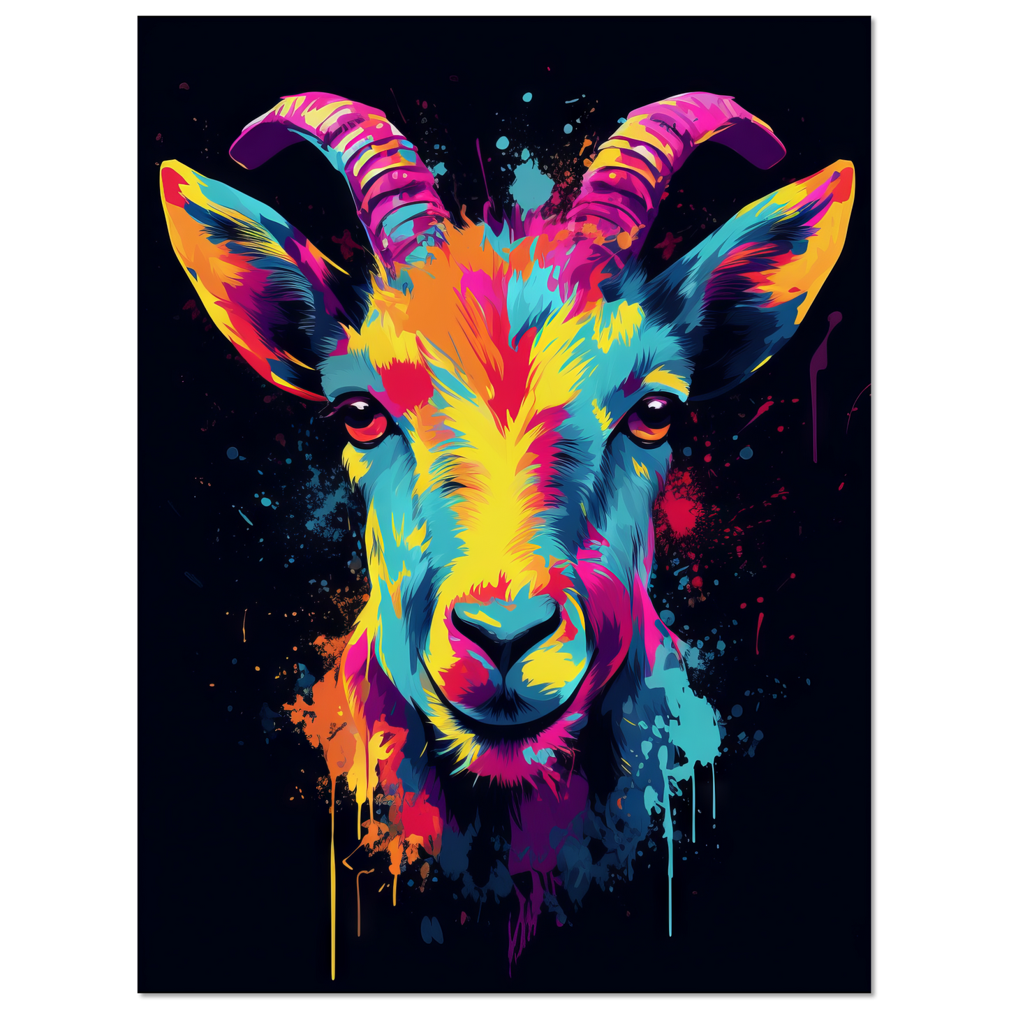 Ziegen Ziege (Pop-Art) (GOAT03)