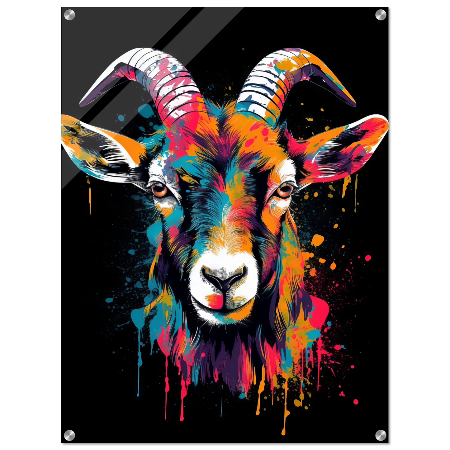 Ziegen Ziege (Pop-Art) (GOAT04)