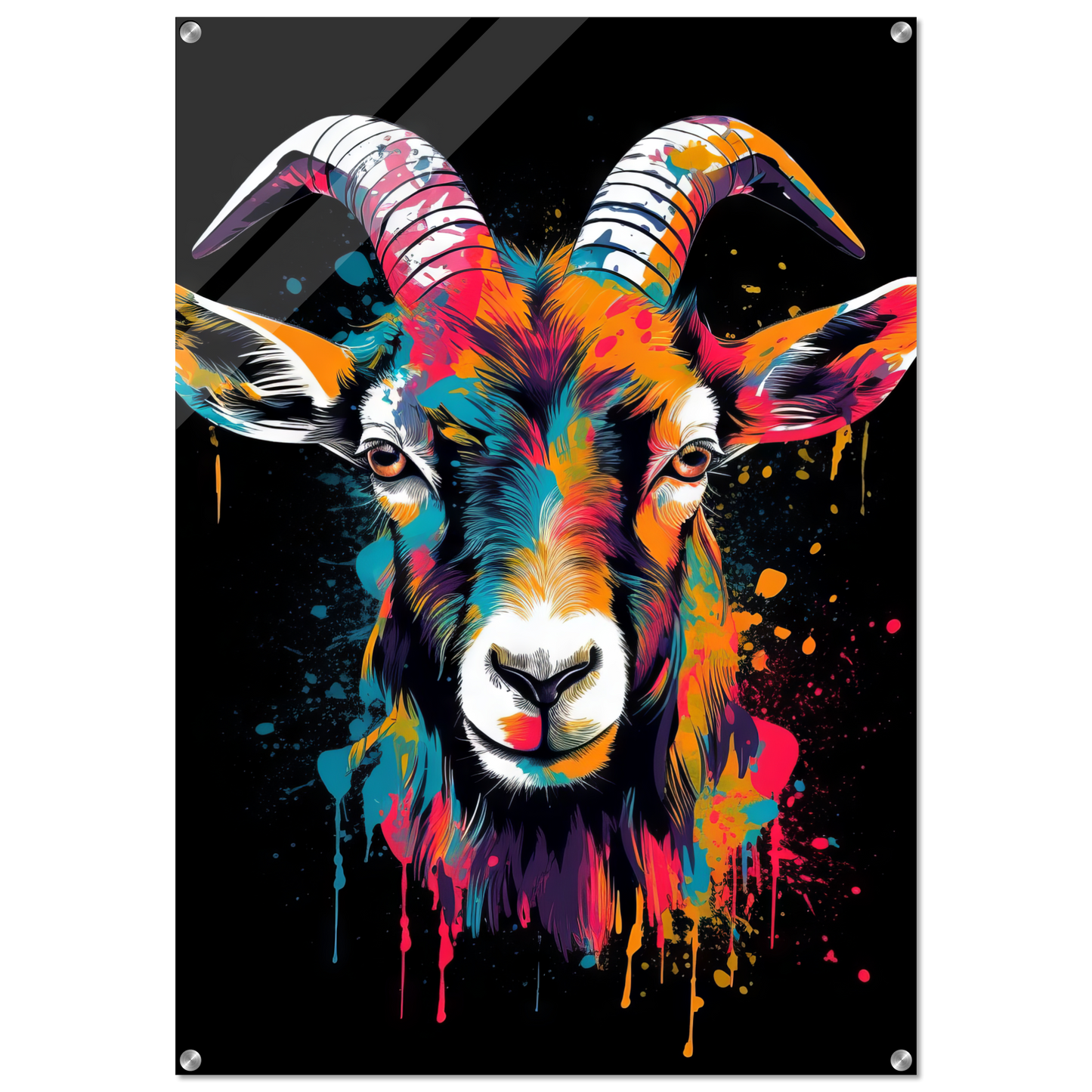 Ziegen Ziege (Pop-Art) (GOAT04)