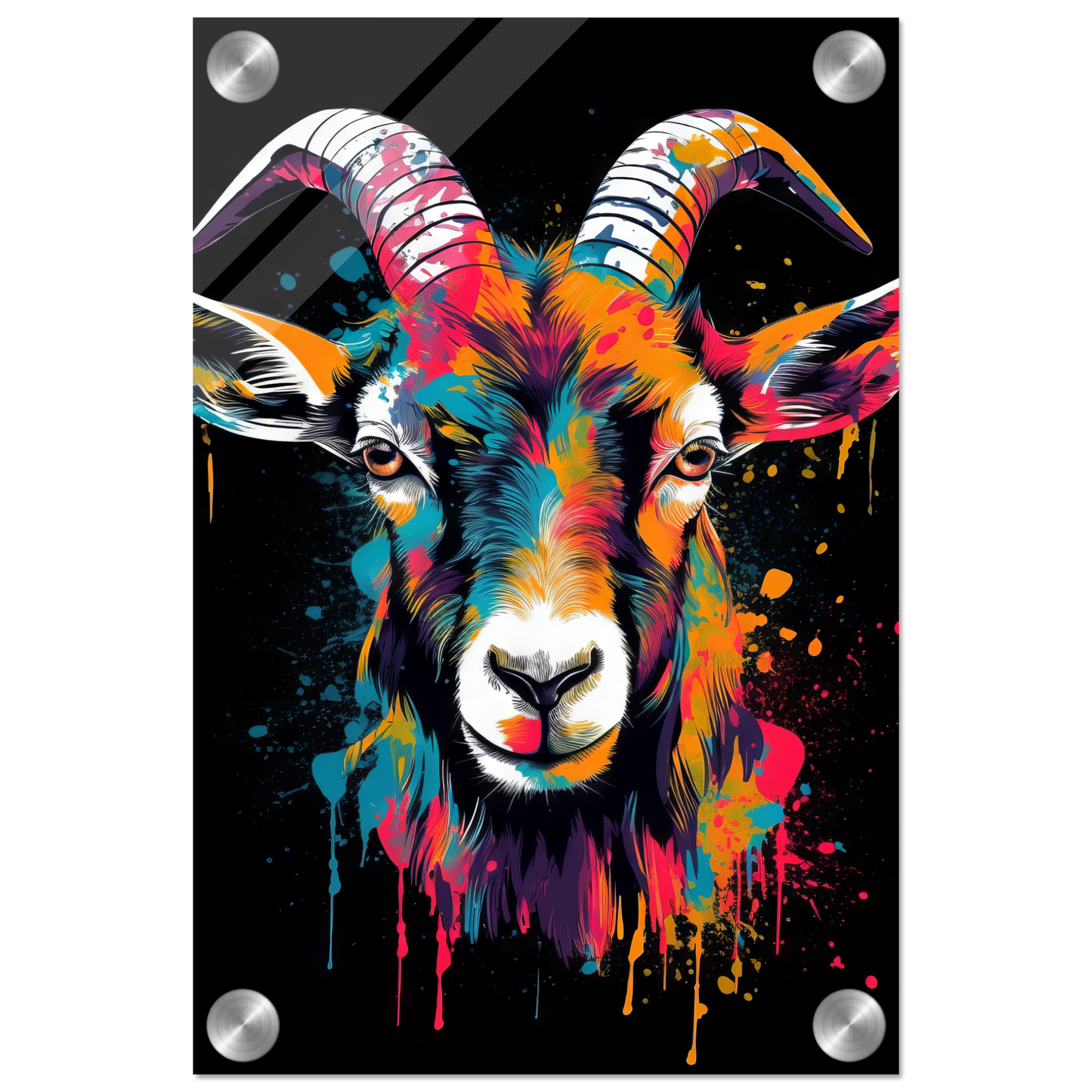 Ziegen Ziege (Pop-Art) (GOAT04)