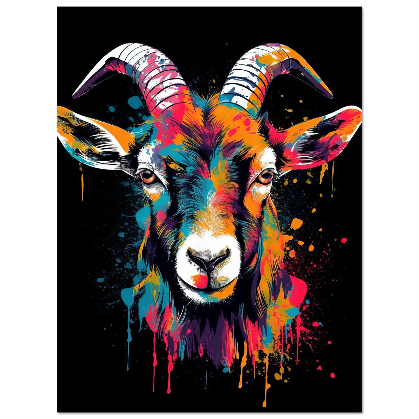 Ziegen Ziege (Pop-Art) (GOAT04)