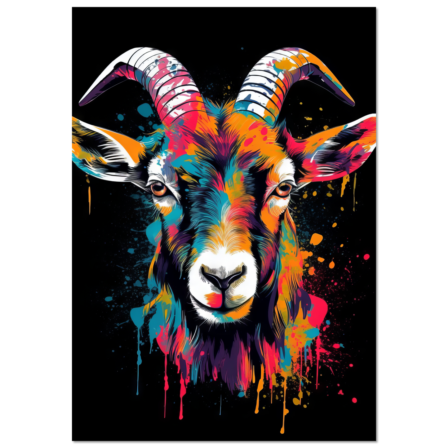 Ziegen Ziege (Pop-Art) (GOAT04)
