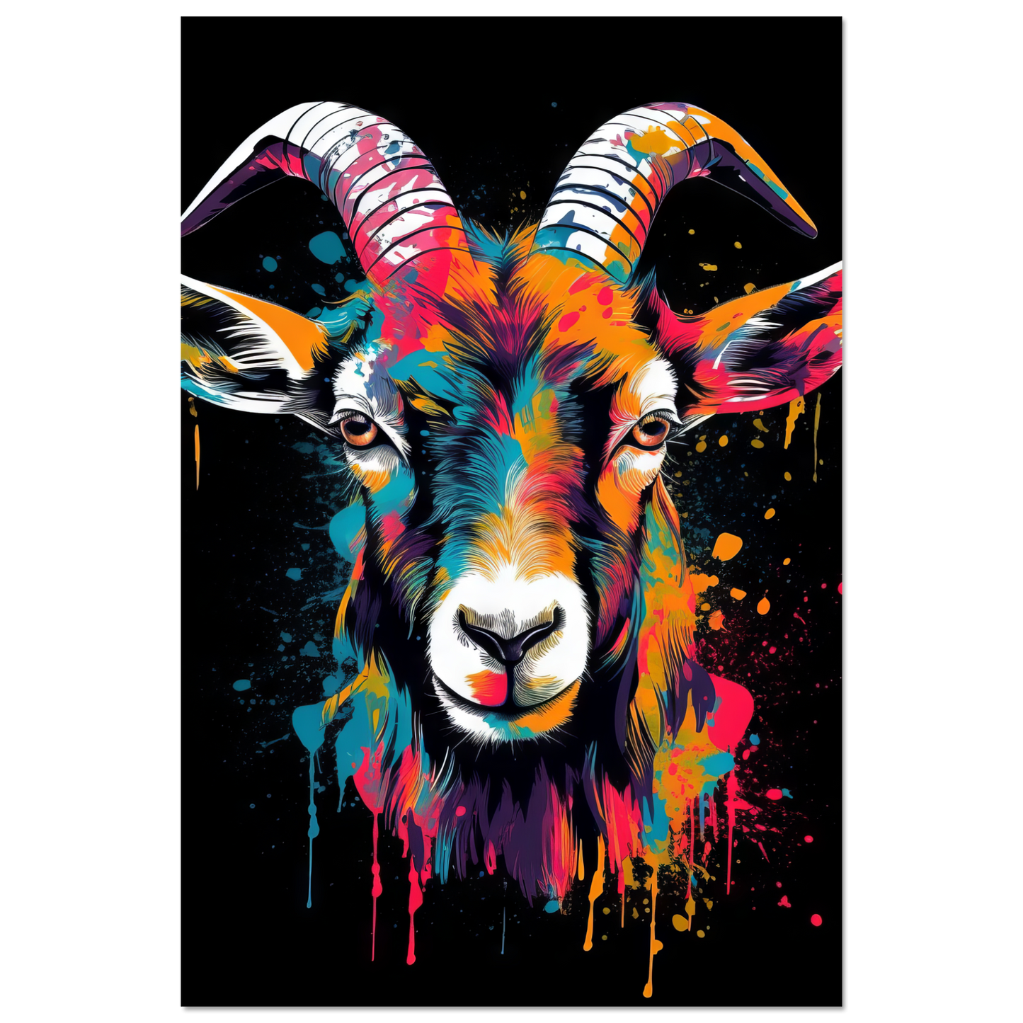 Ziegen Ziege (Pop-Art) (GOAT04)