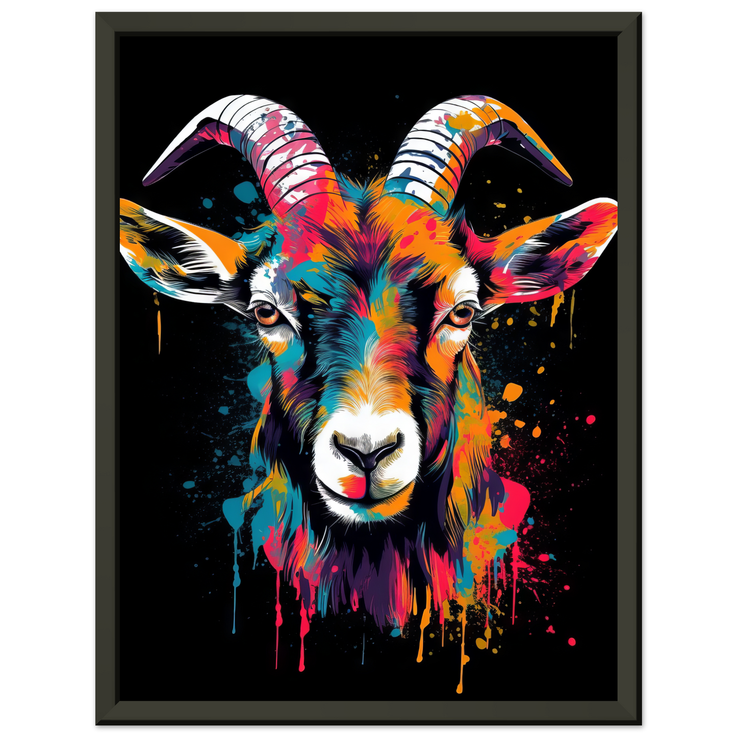 Ziegen Ziege (Pop-Art) (GOAT04)