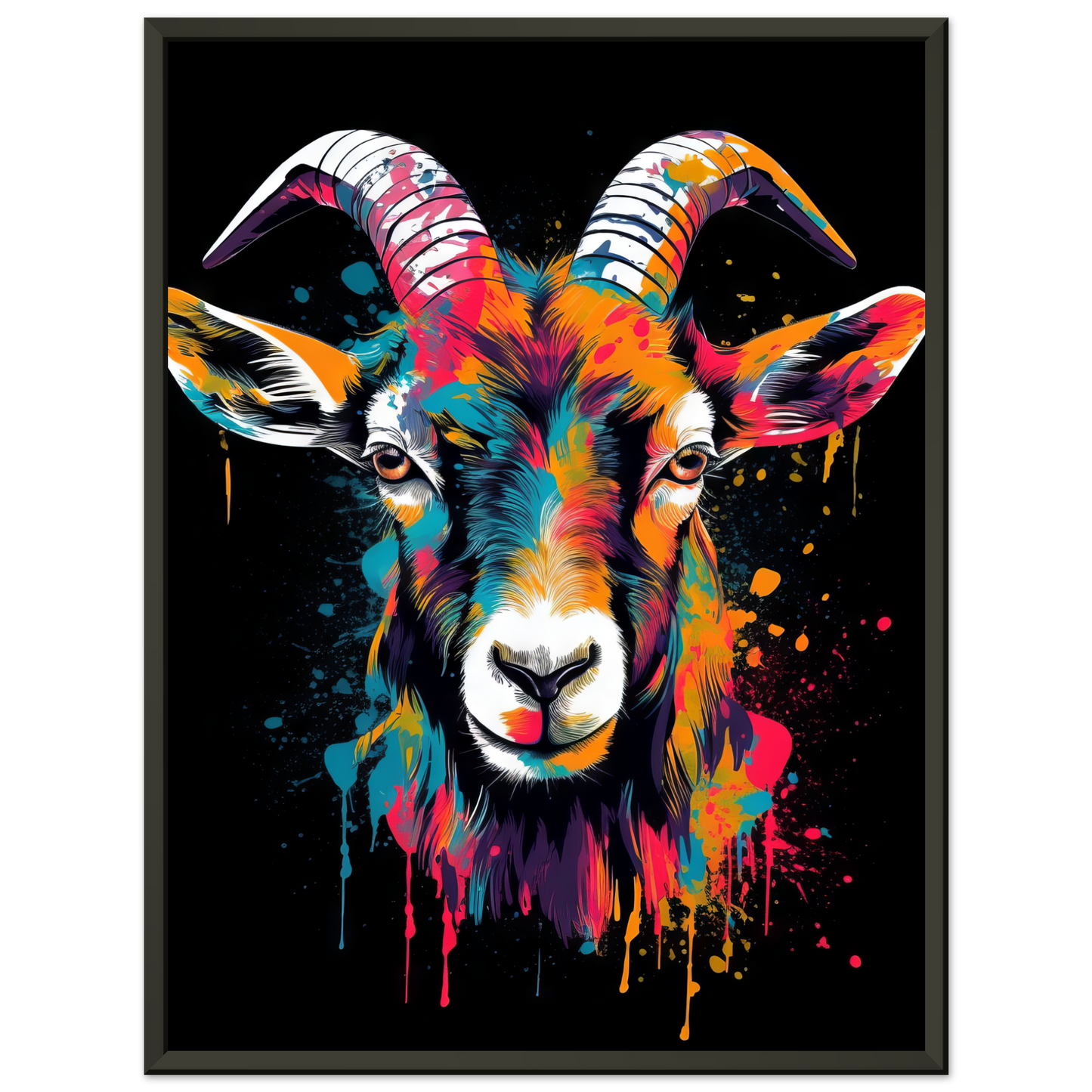Ziegen Ziege (Pop-Art) (GOAT04)