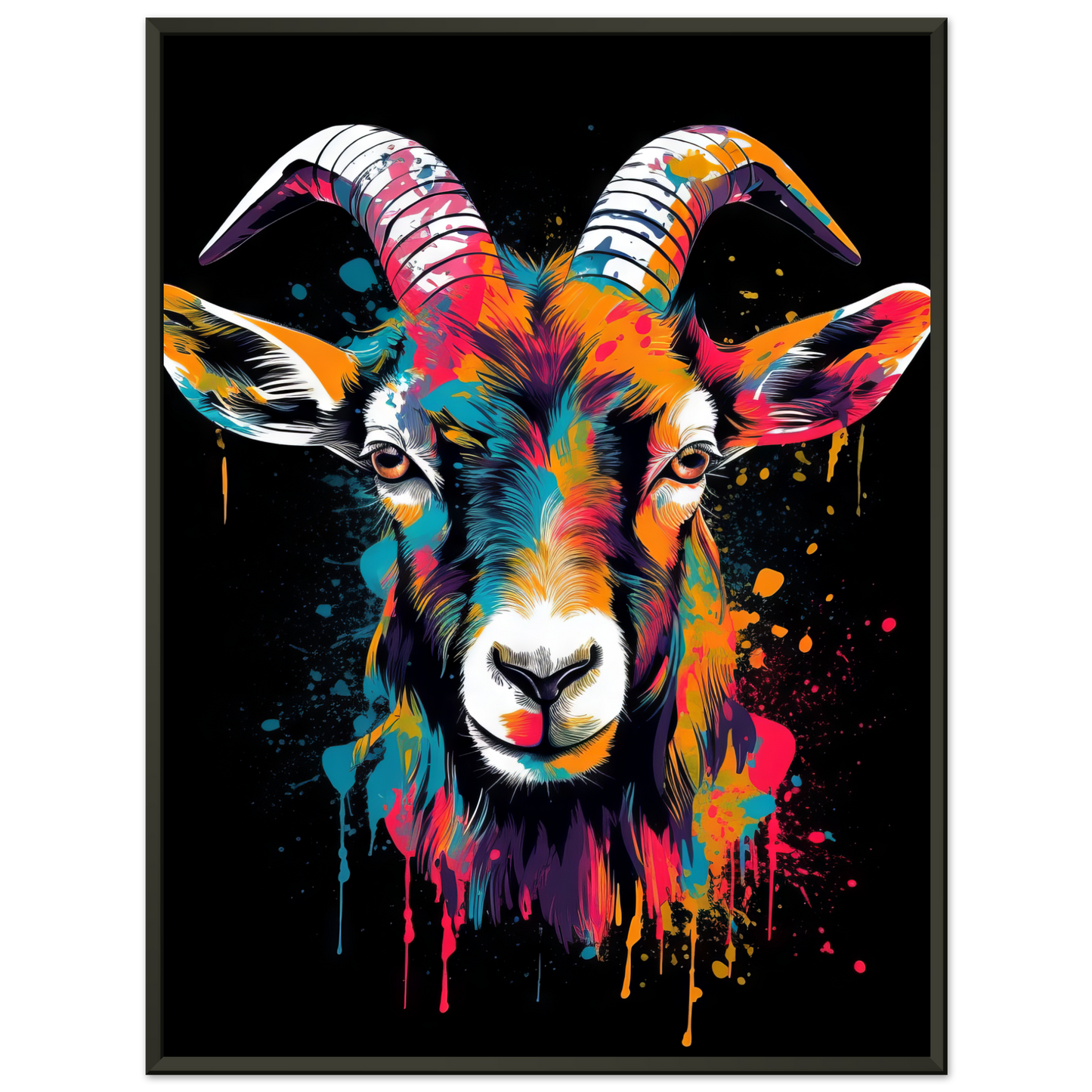 Ziegen Ziege (Pop-Art) (GOAT04)
