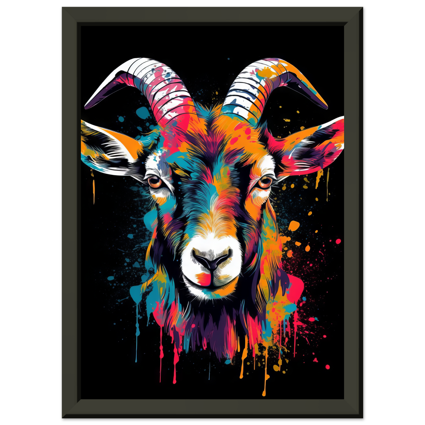 Ziegen Ziege (Pop-Art) (GOAT04)