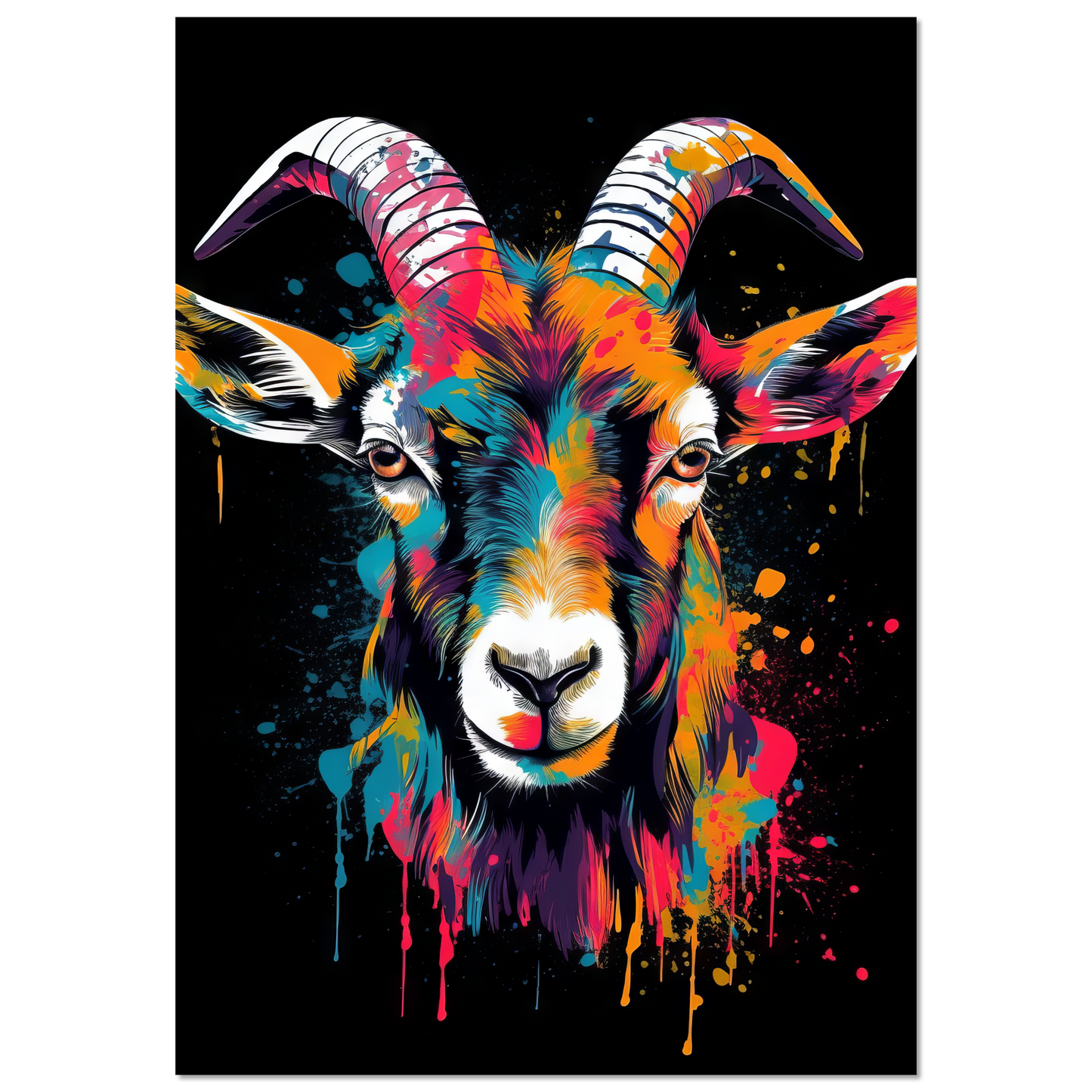 Ziegen Ziege (Pop-Art) (GOAT04)