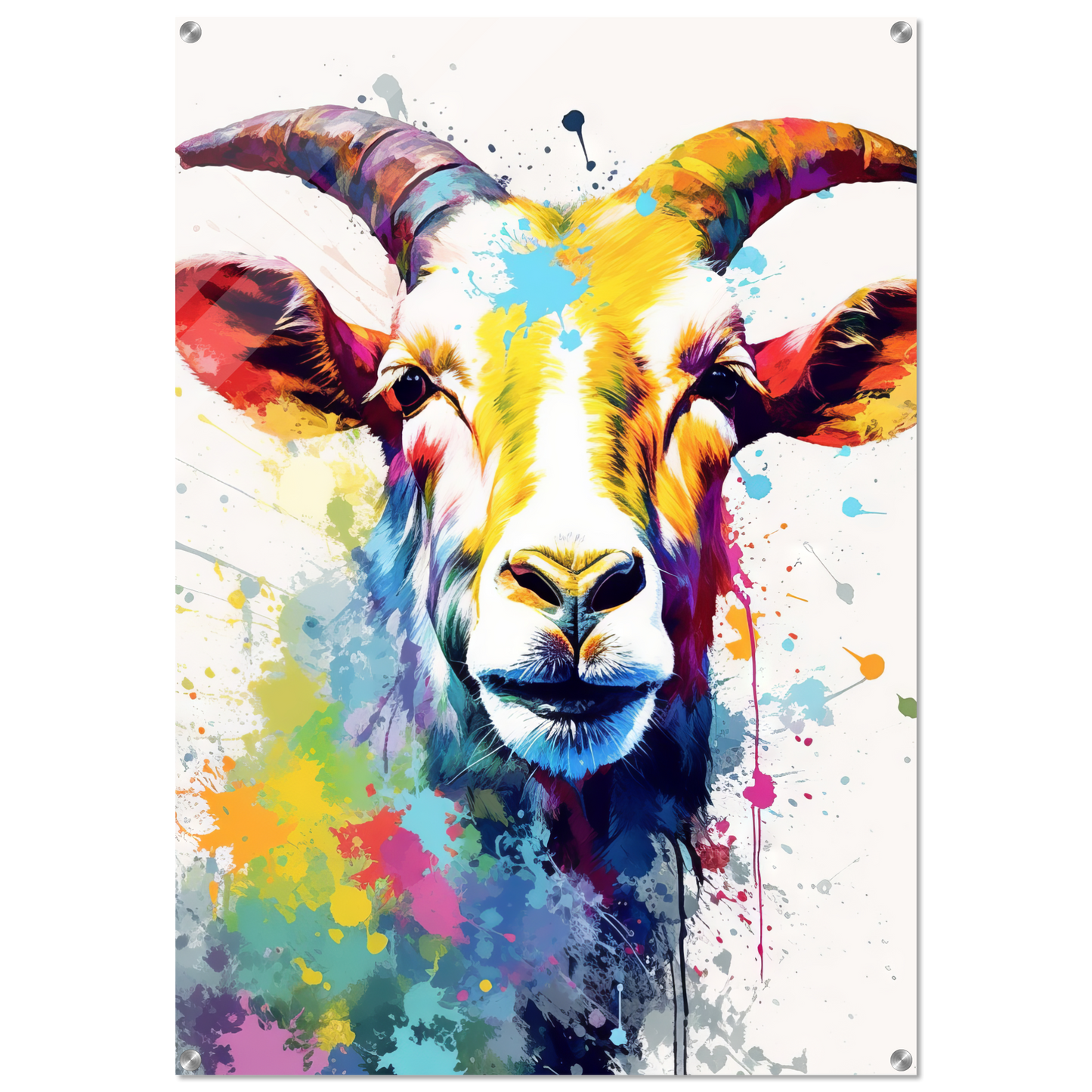 Ziegen Ziege (Pop-Art) (GOAT05)