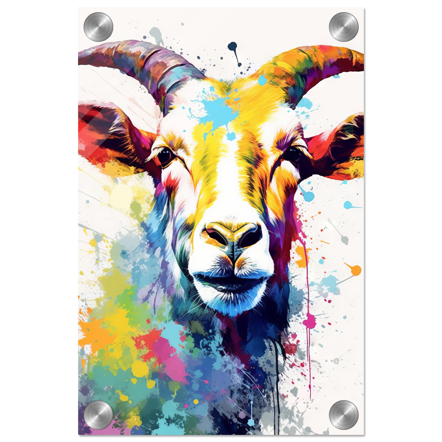 Ziegen Ziege (Pop-Art) (GOAT05)