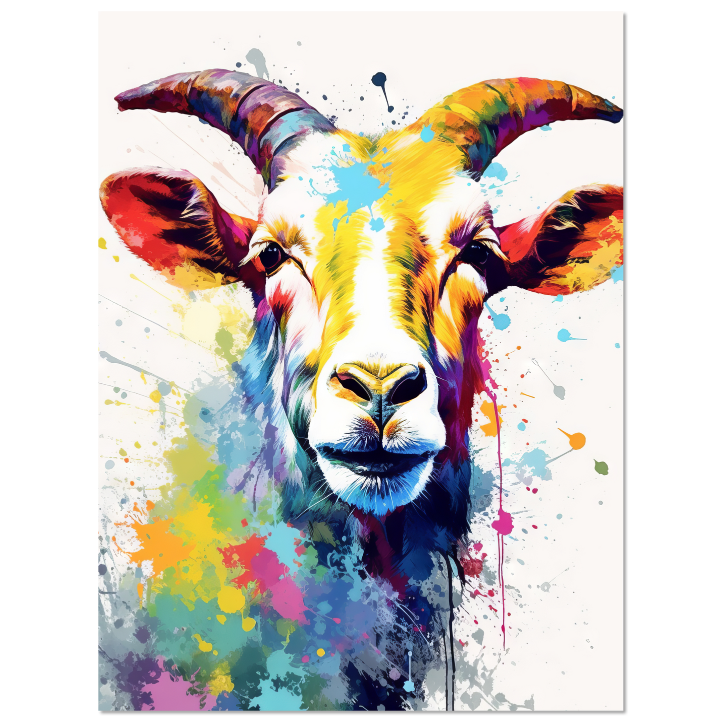 Ziegen Ziege (Pop-Art) (GOAT05)
