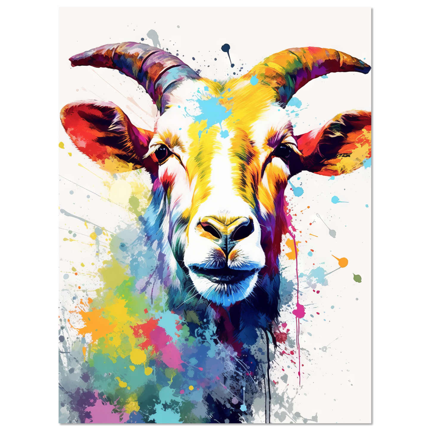Ziegen Ziege (Pop-Art) (GOAT05)