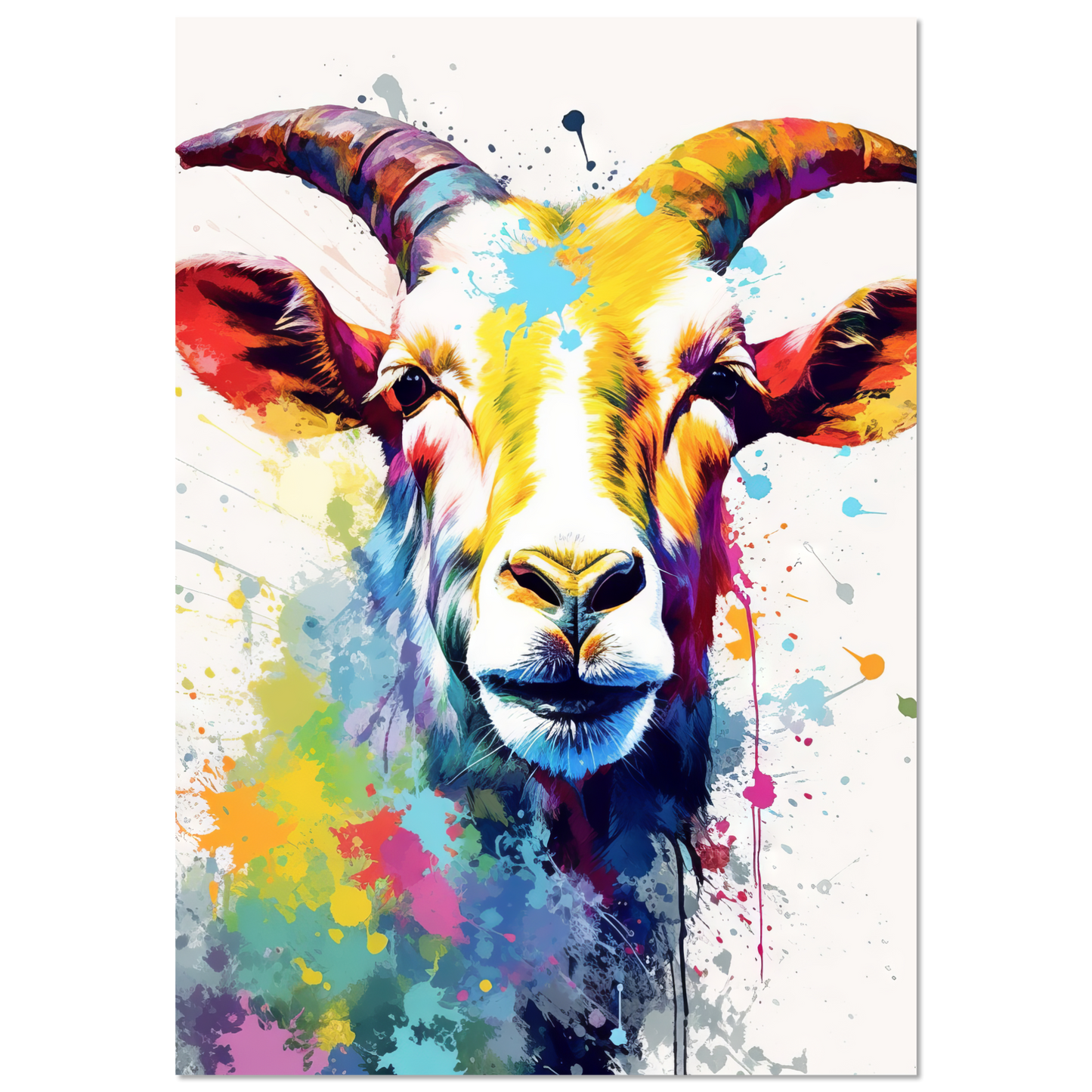 Ziegen Ziege (Pop-Art) (GOAT05)
