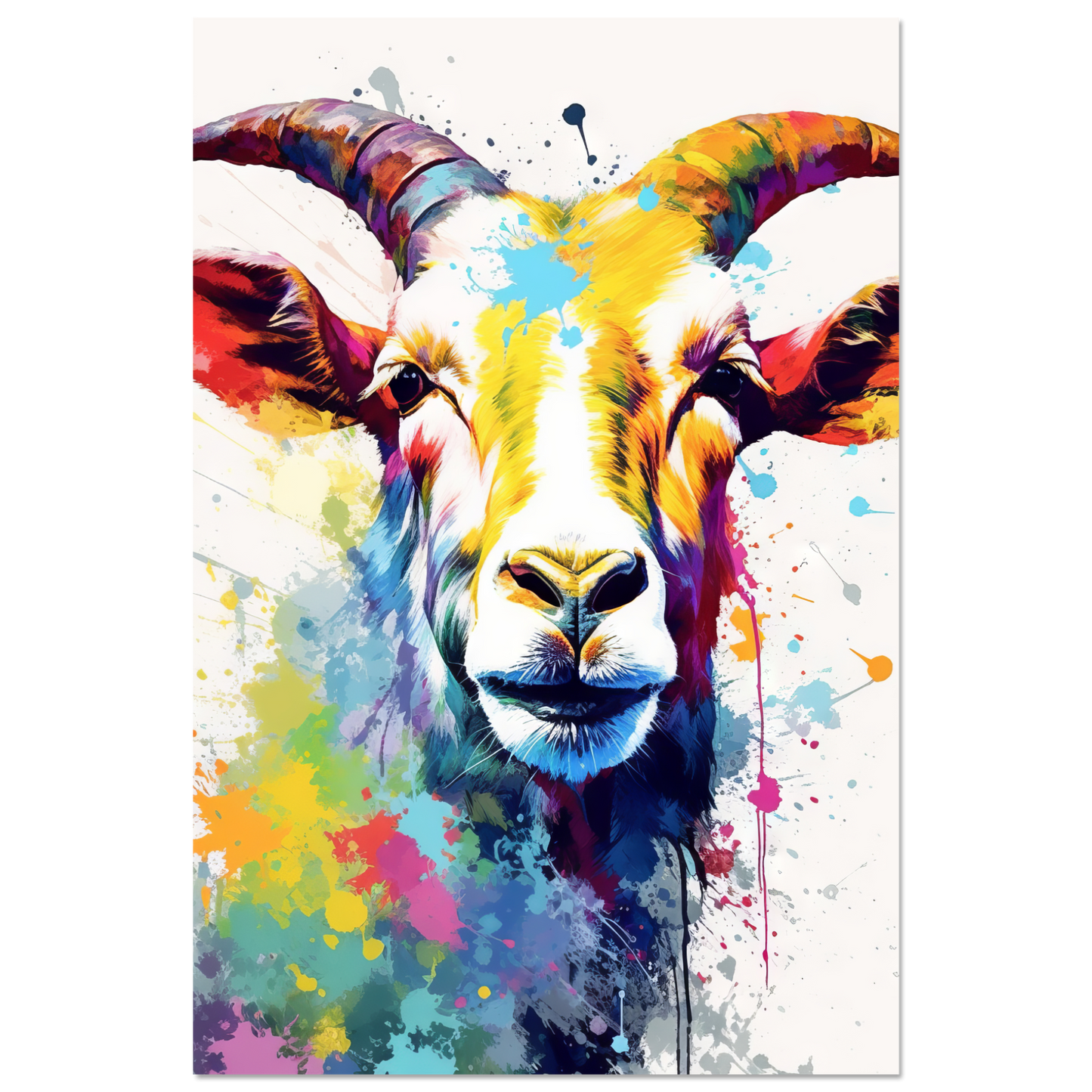 Ziegen Ziege (Pop-Art) (GOAT05)