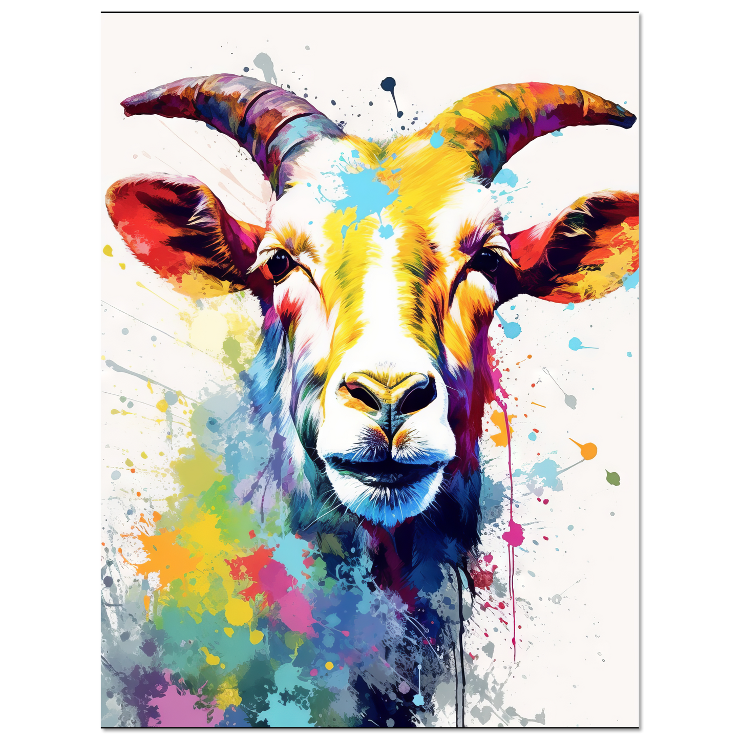 Ziegen Ziege (Pop-Art) (GOAT05)