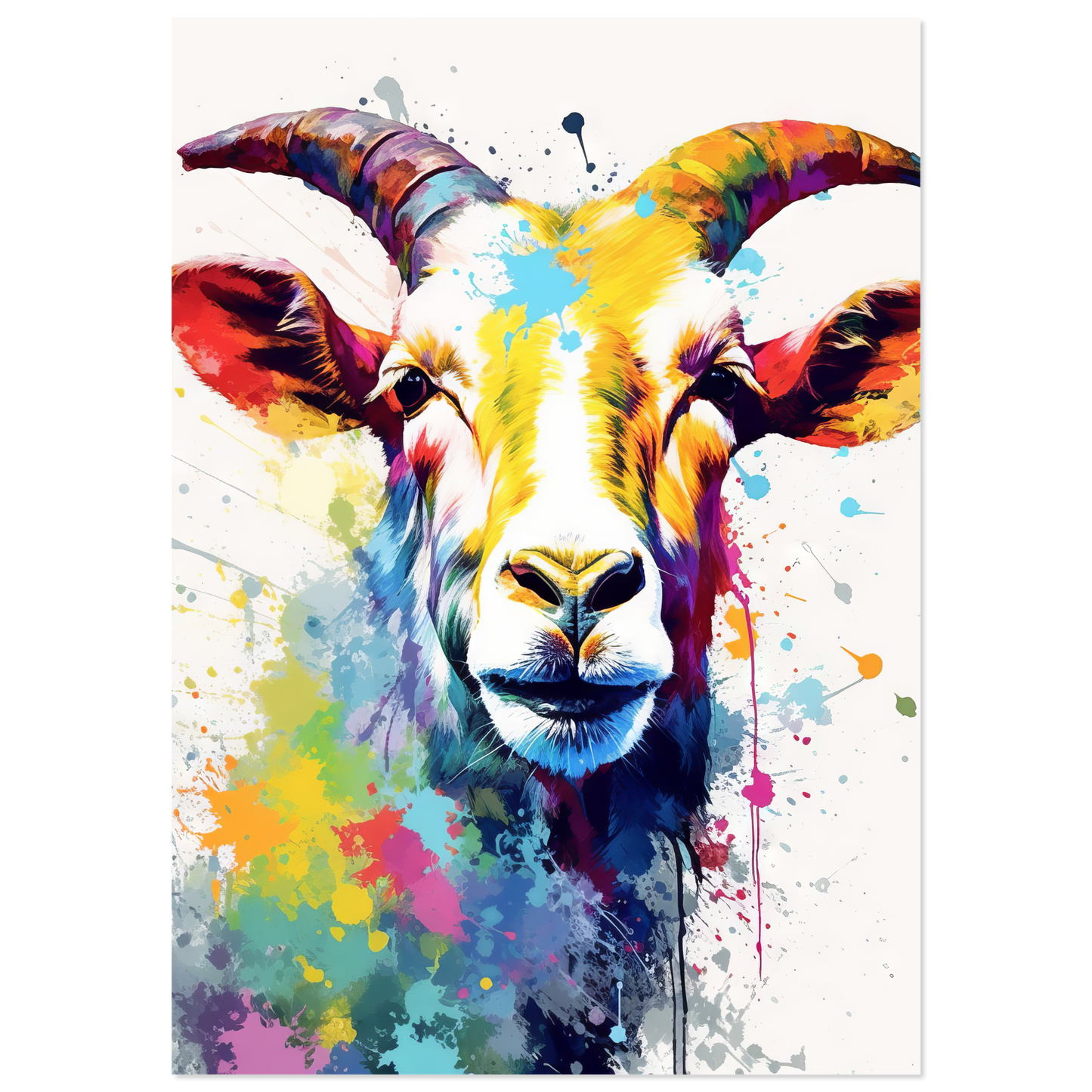 Ziegen Ziege (Pop-Art) (GOAT05)