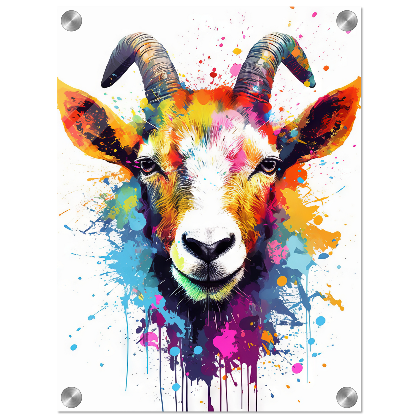 Ziegen Ziege (Pop-Art) (GOAT06)