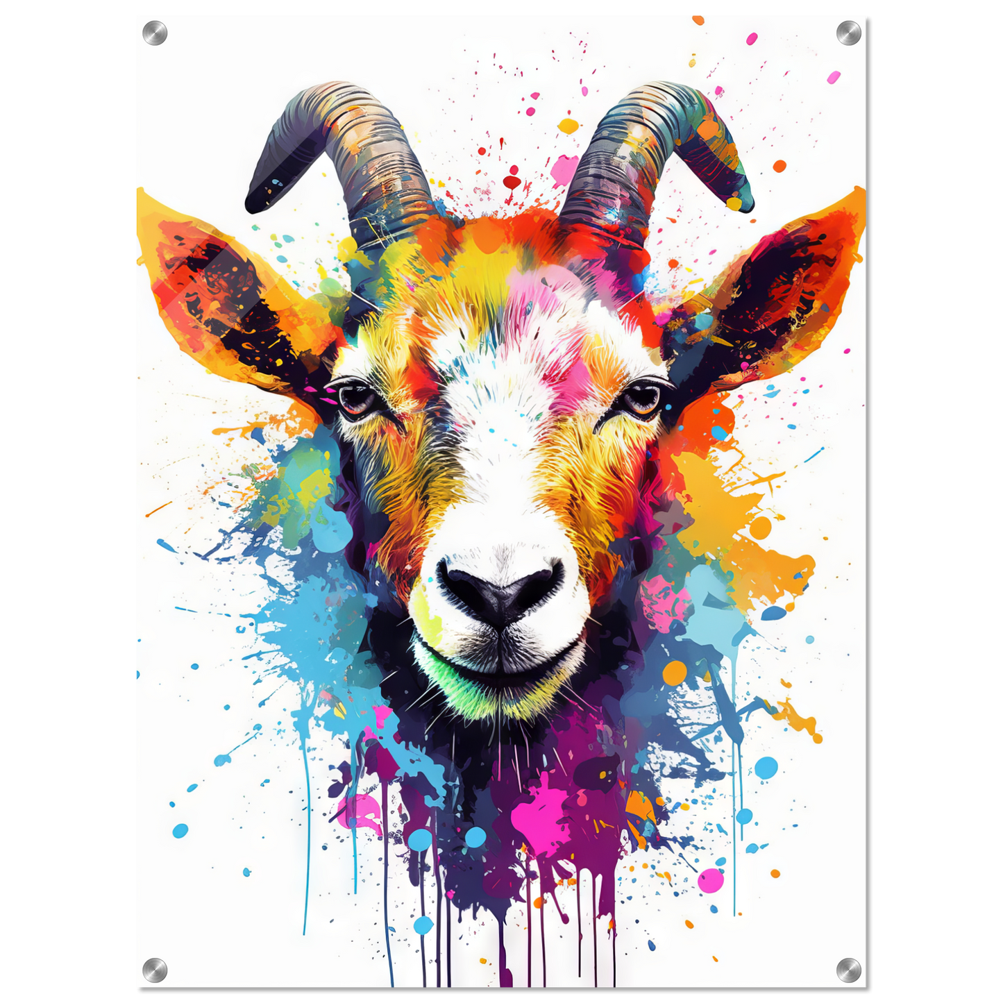 Ziegen Ziege (Pop-Art) (GOAT06)
