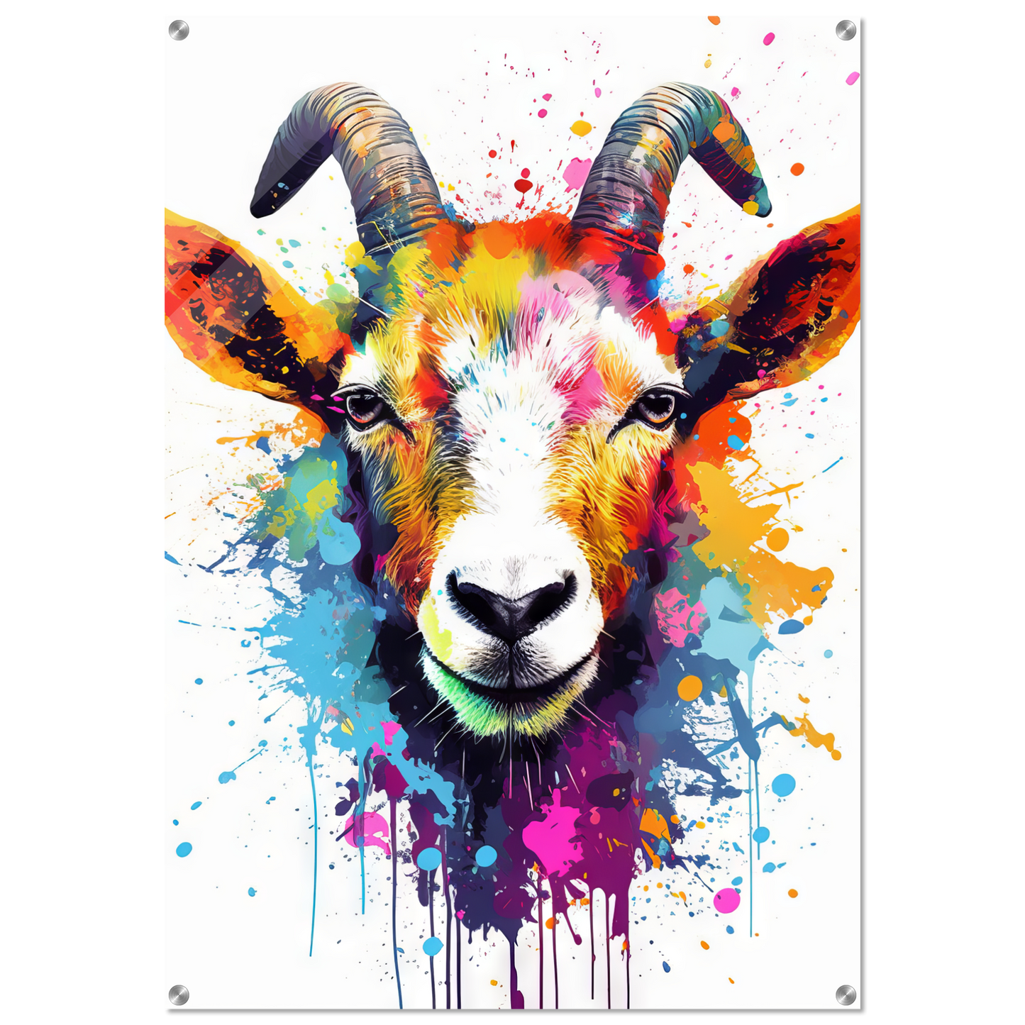 Ziegen Ziege (Pop-Art) (GOAT06)