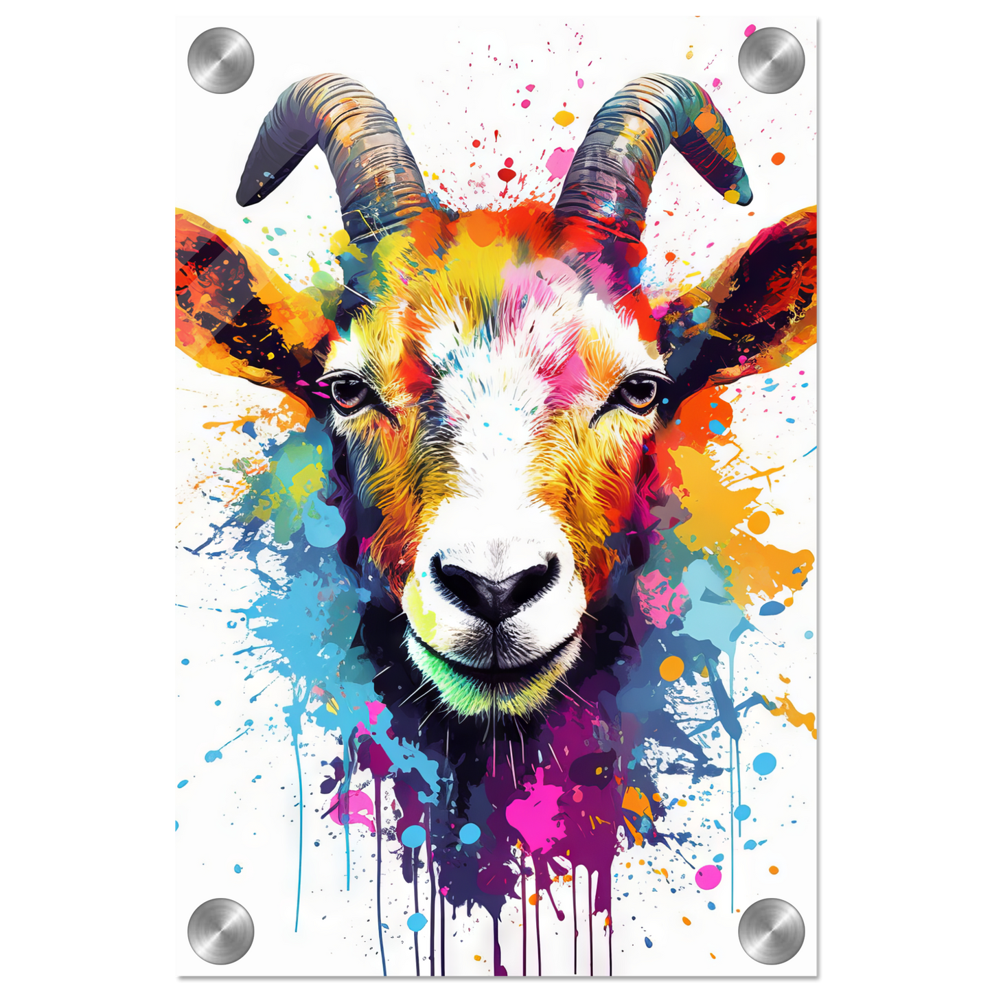 Ziegen Ziege (Pop-Art) (GOAT06)