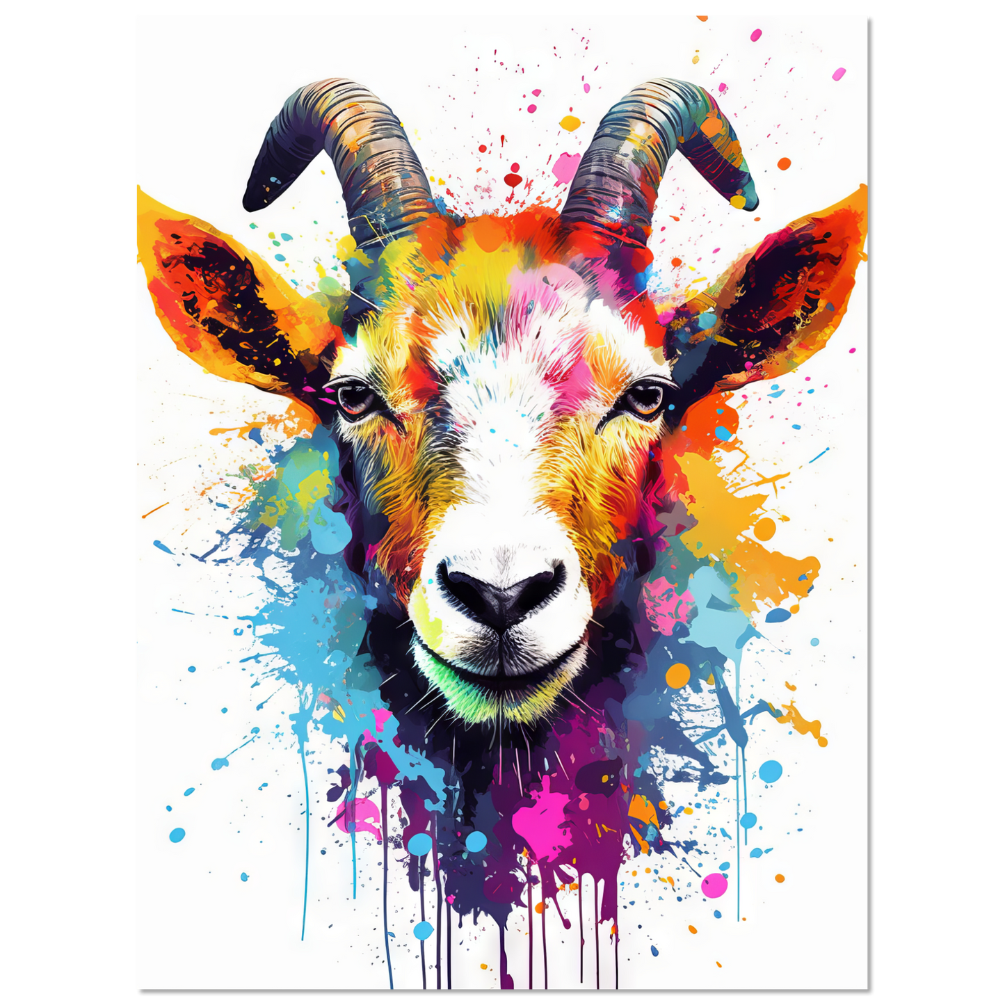 Ziegen Ziege (Pop-Art) (GOAT06)