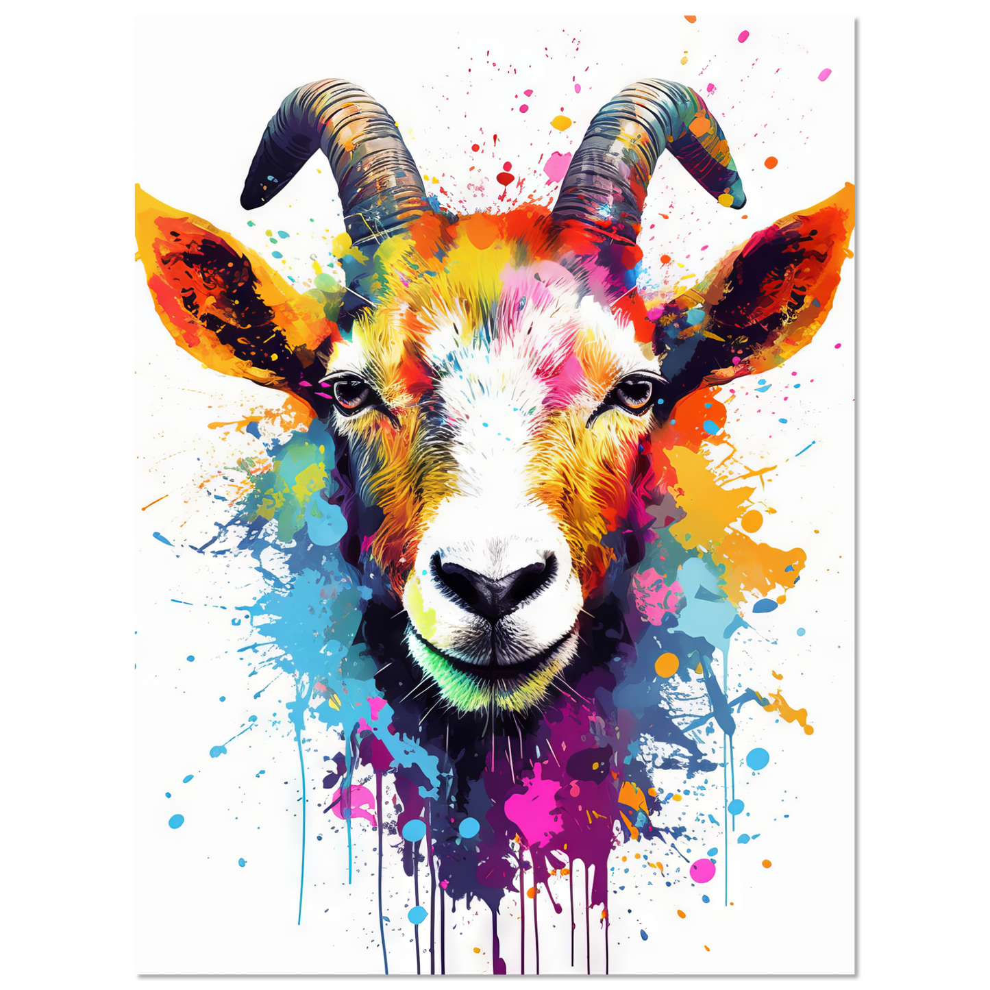 Ziegen Ziege (Pop-Art) (GOAT06)