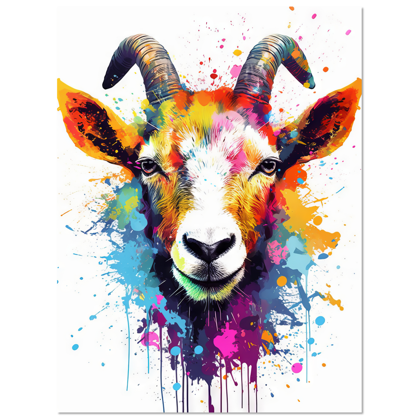 Ziegen Ziege (Pop-Art) (GOAT06)
