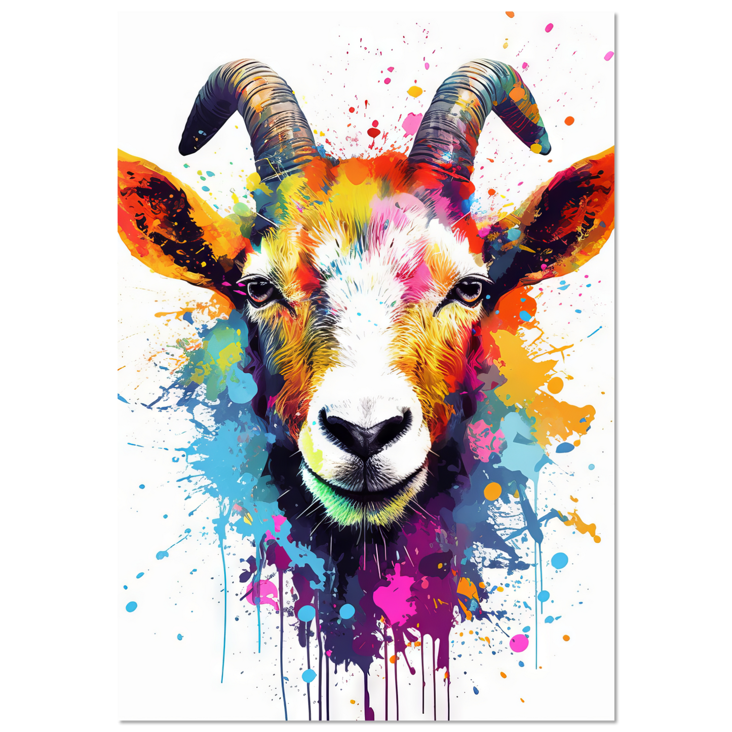 Ziegen Ziege (Pop-Art) (GOAT06)