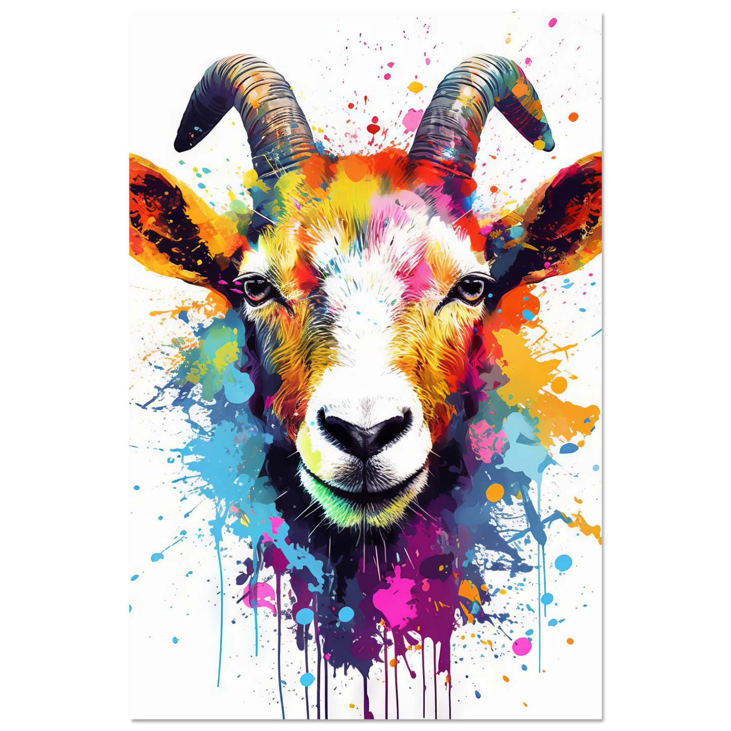 Ziegen Ziege (Pop-Art) (GOAT06)