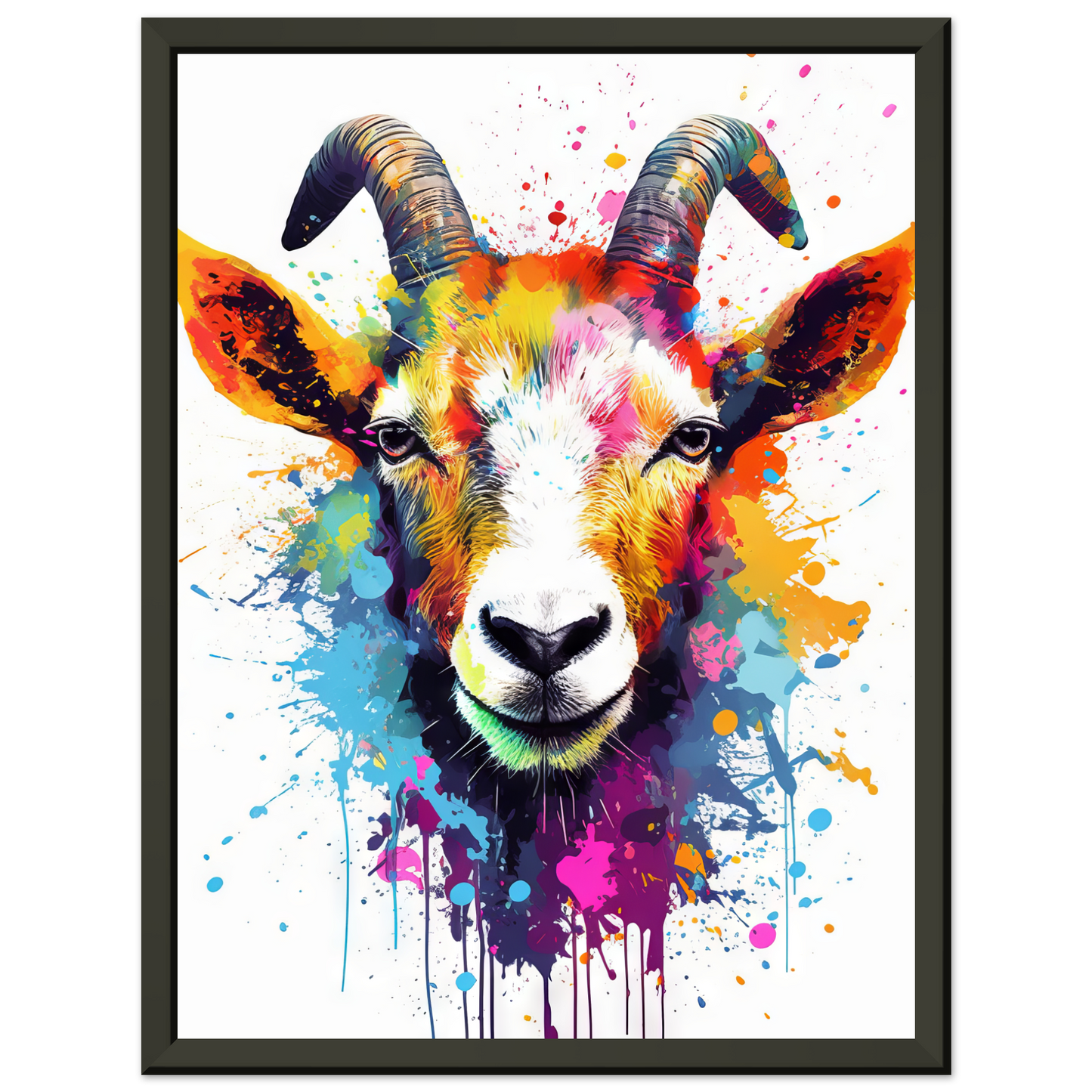 Ziegen Ziege (Pop-Art) (GOAT06)