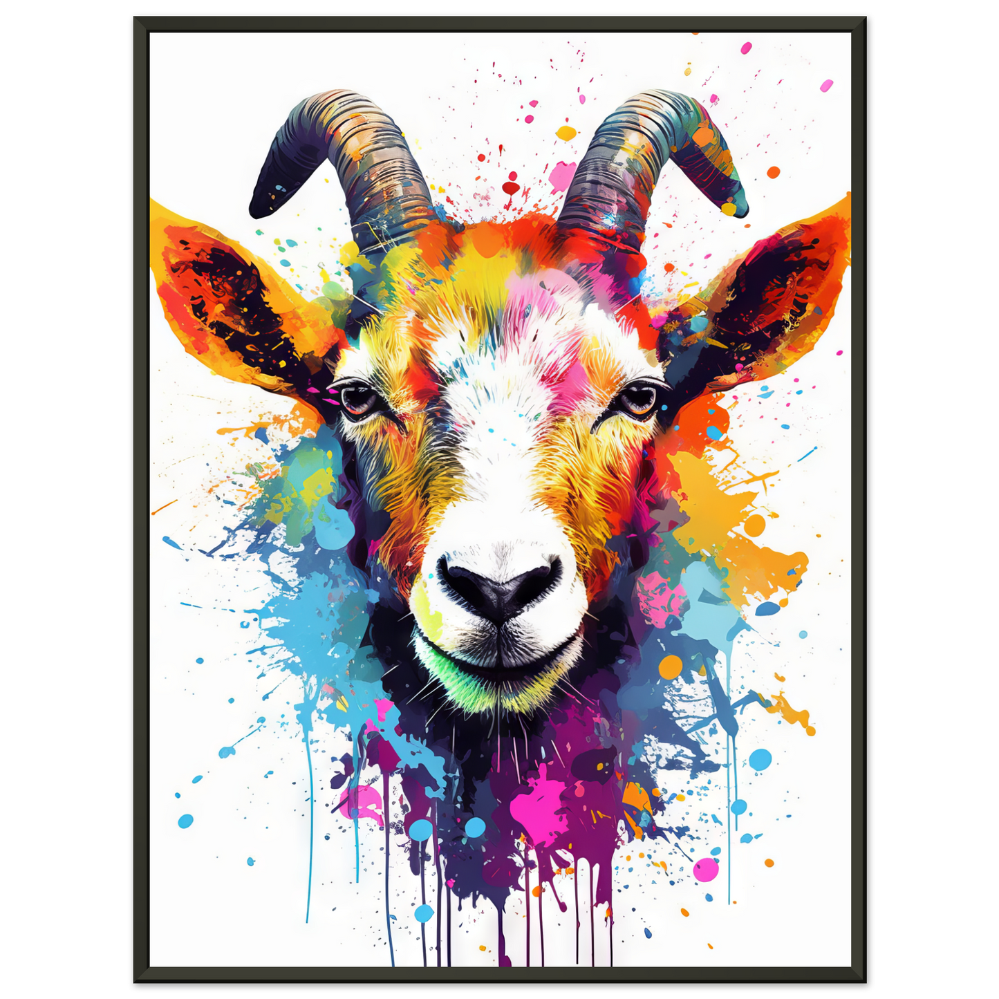 Ziegen Ziege (Pop-Art) (GOAT06)