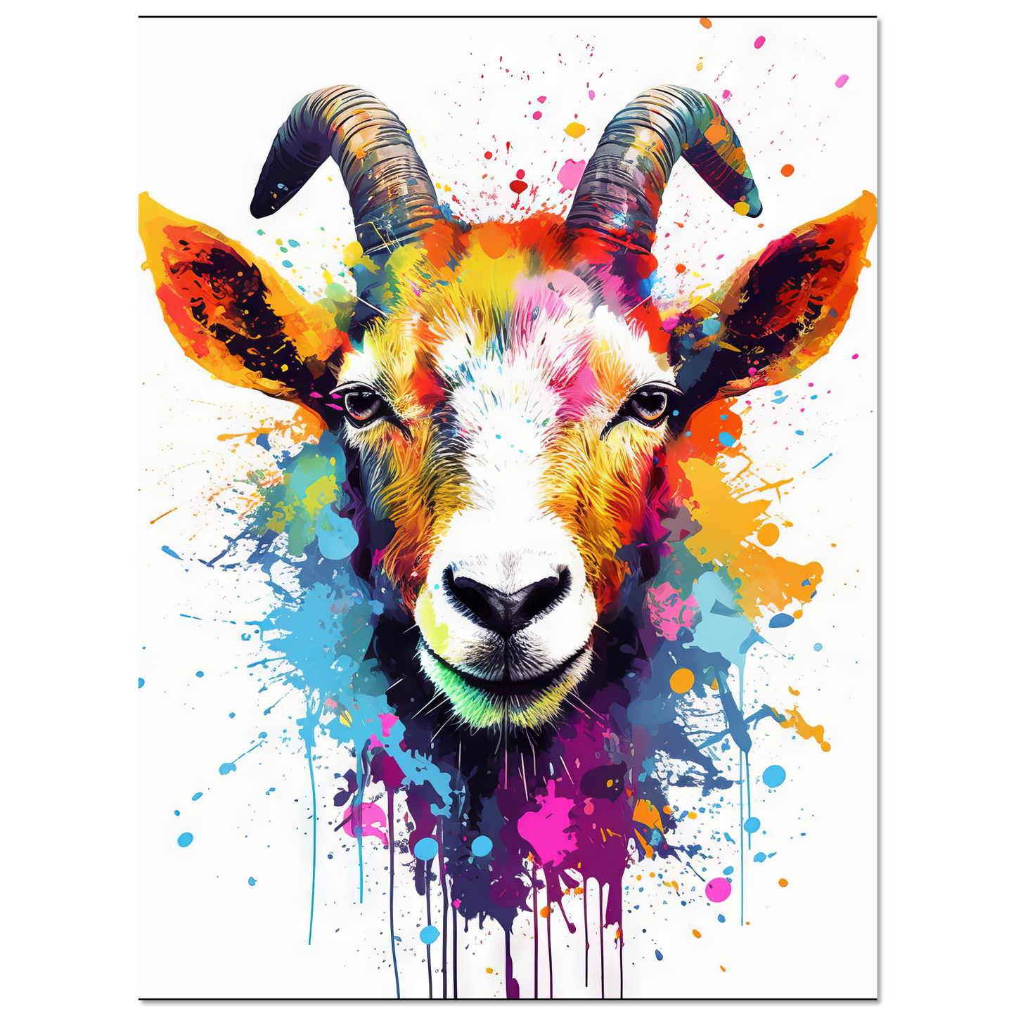 Ziegen Ziege (Pop-Art) (GOAT06)